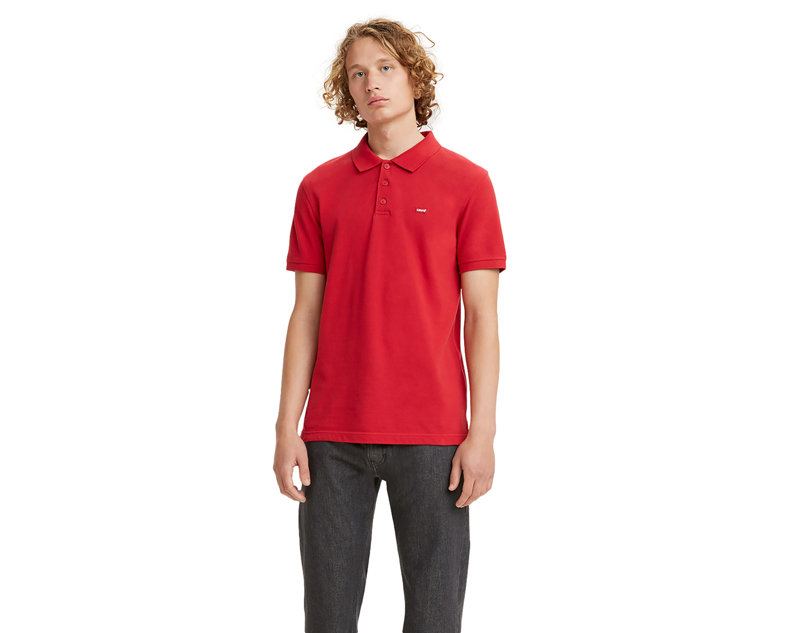 Foto 2 pulgar | Foto 1 | Playera Polo Levi's Roja para Hombre