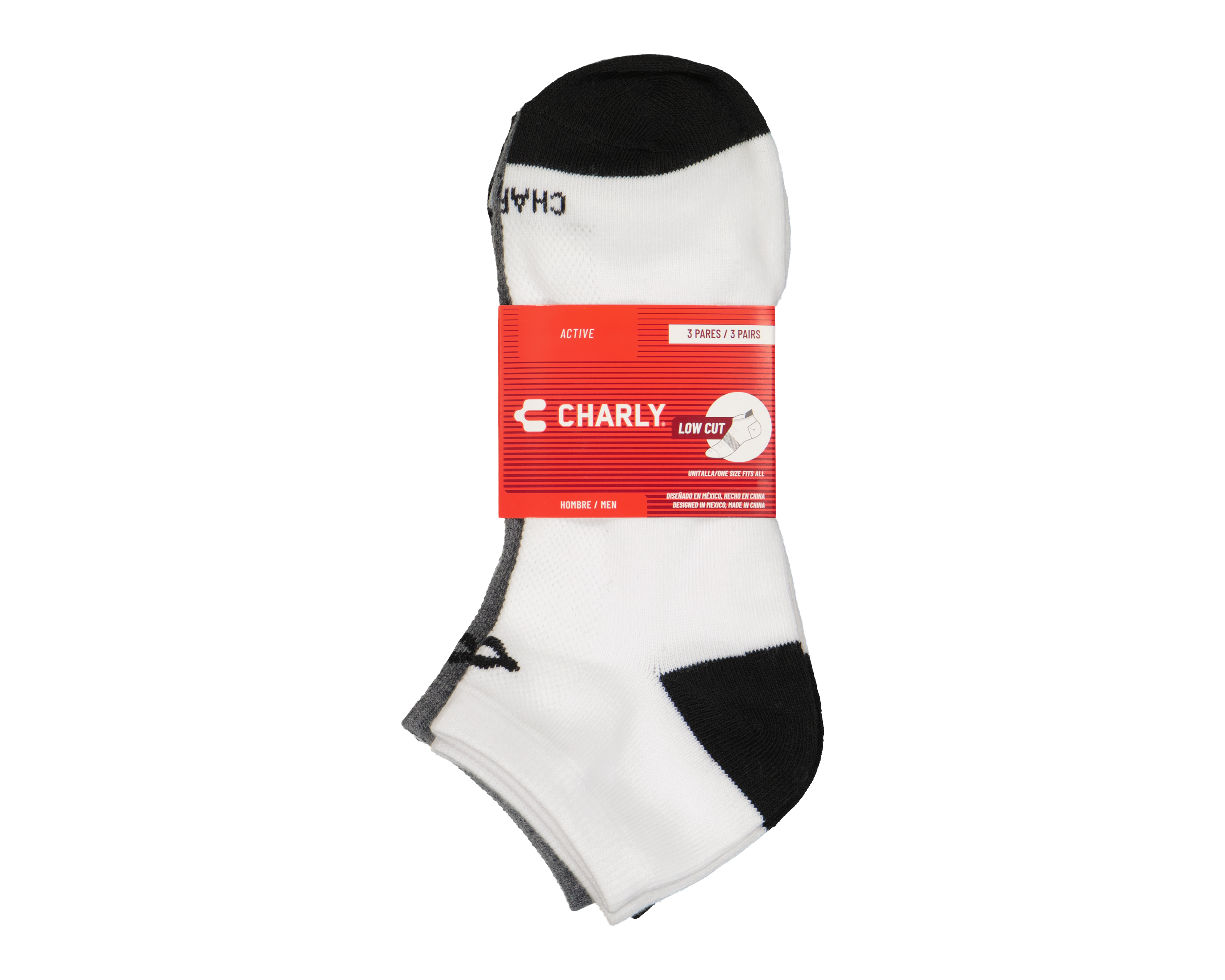 Foto 4 pulgar | Foto 3 | Calcetas Deportivas Charly para Hombre 3 Pares