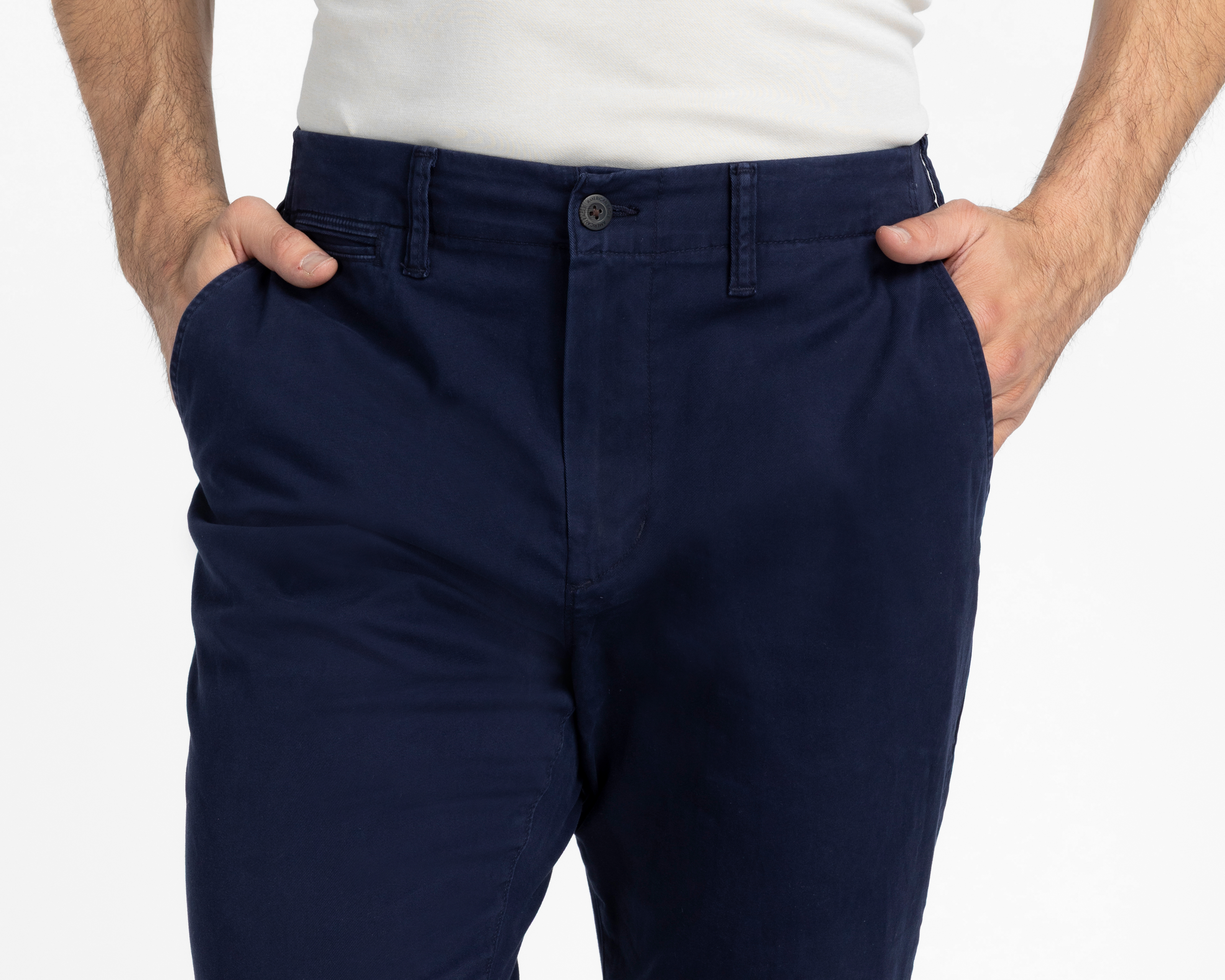 Foto 4 pulgar | Foto 3 | Pantalón Khaki American Eagle Lived-In Azul Marino para Hombre