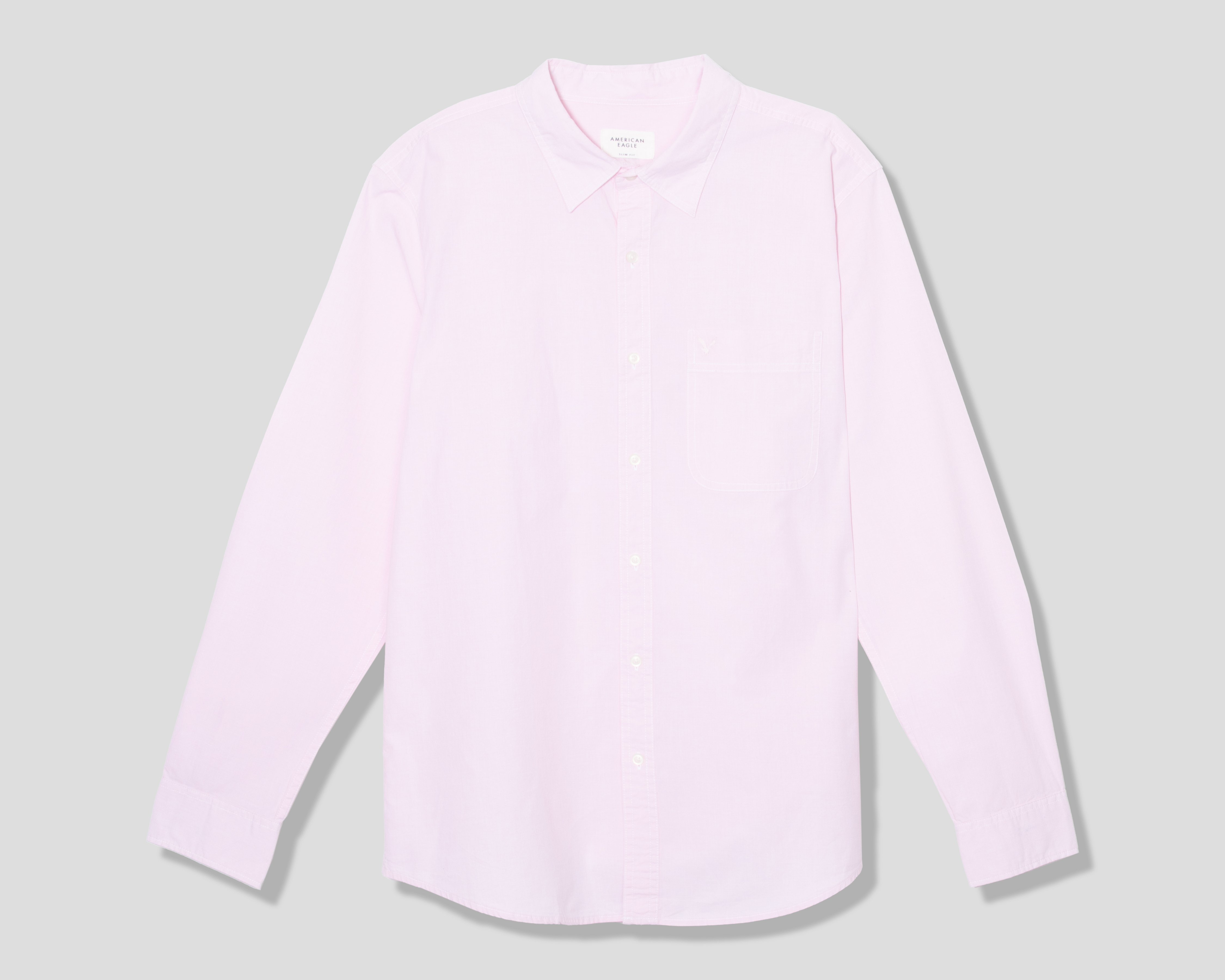 Camisa Casual de Algodón American Eagle Regular Lisa para Hombre