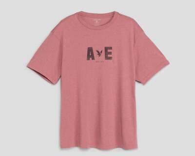 Foto 1 | Foto 1 | Playera de Cuello Redondo Rosa American Eagle para Hombre