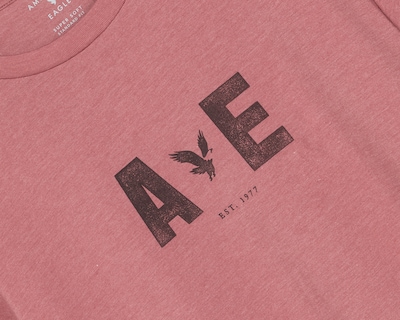 Foto 3 | Foto 3 | Playera de Cuello Redondo Rosa American Eagle para Hombre