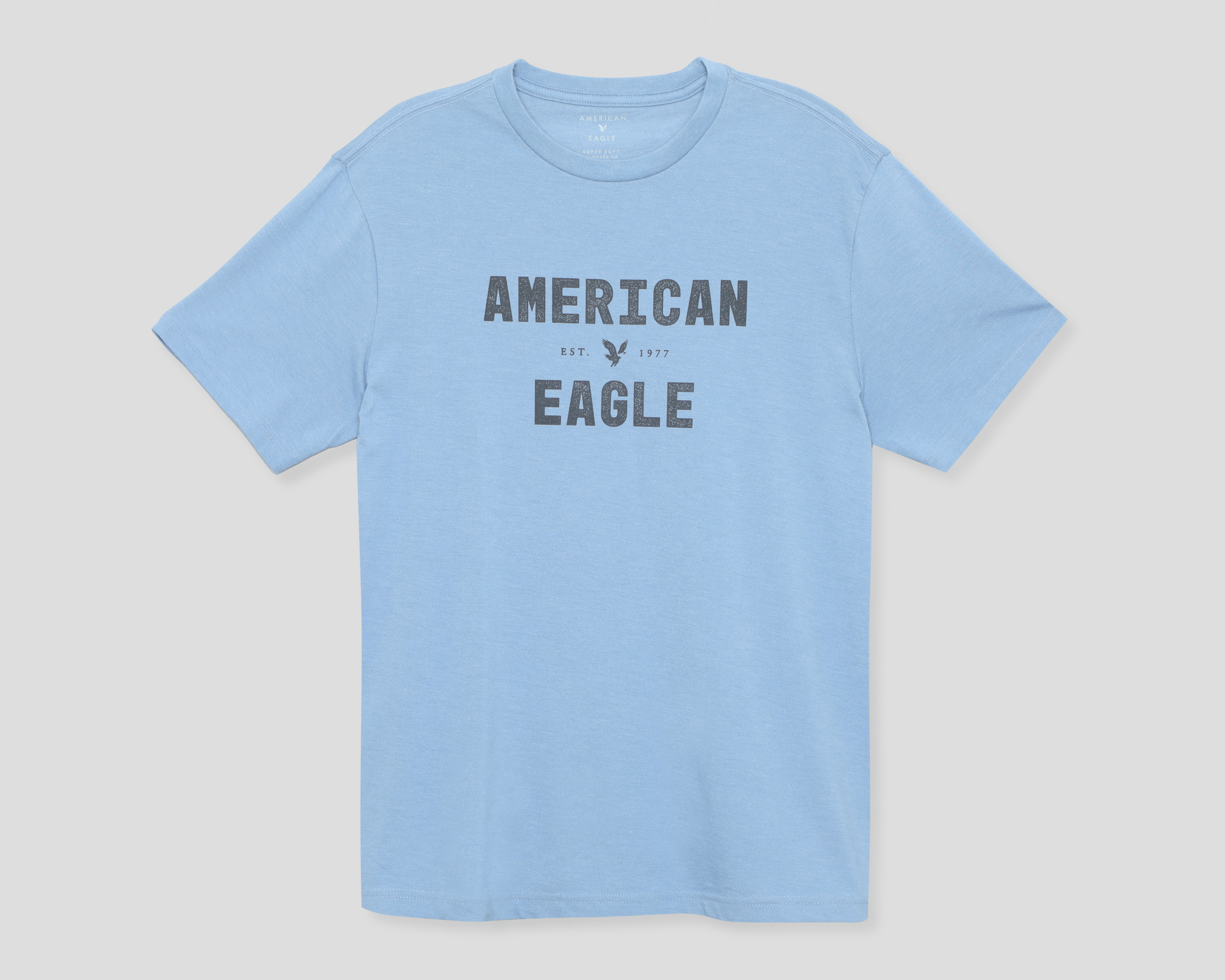 Foto 2 pulgar | Foto 1 | Playera Cuello Redondo American Eagle Azul para Hombre