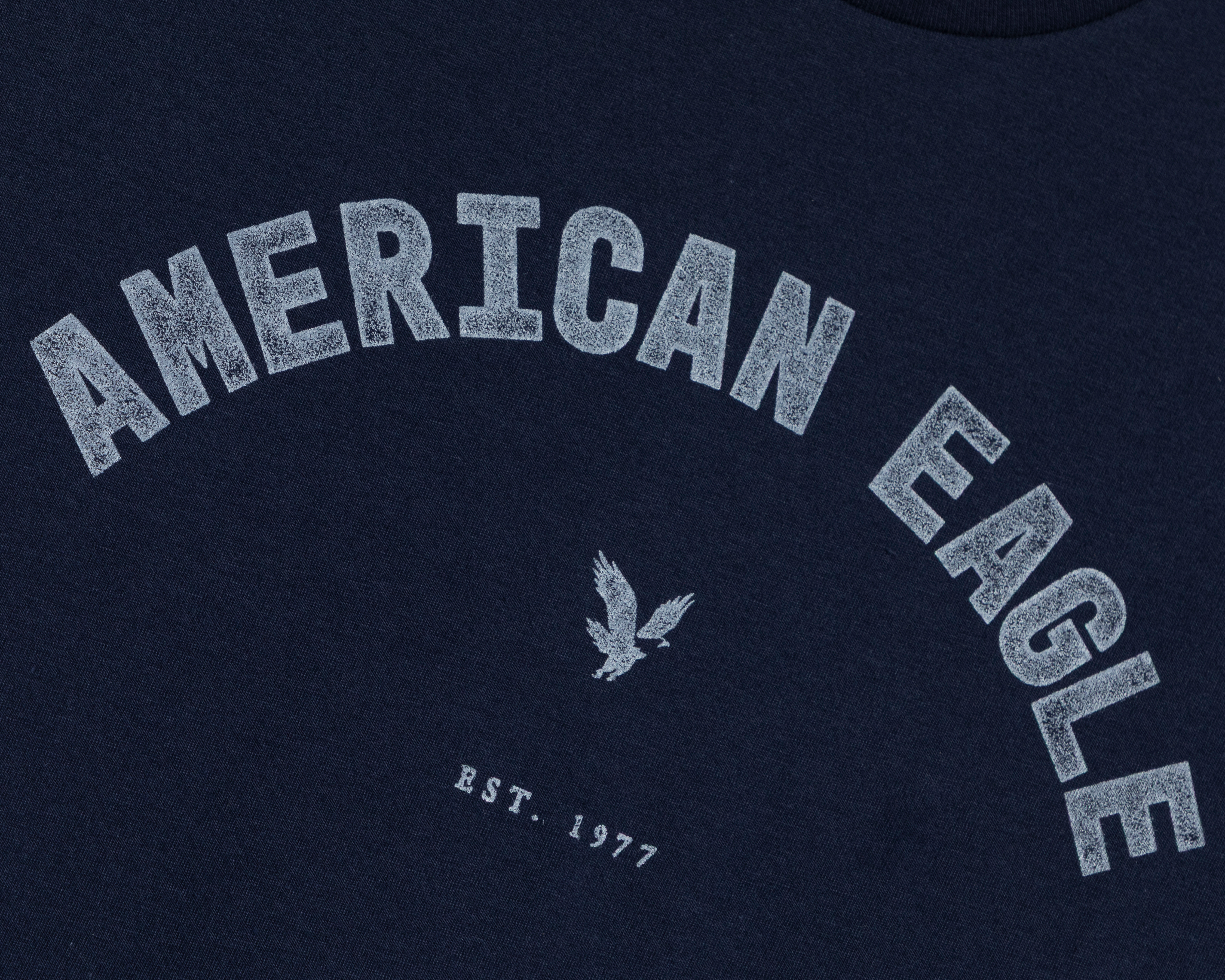 Foto 4 pulgar | Foto 3 | Playera de Cuello Redondo Azul Marino American Eagle para Hombre