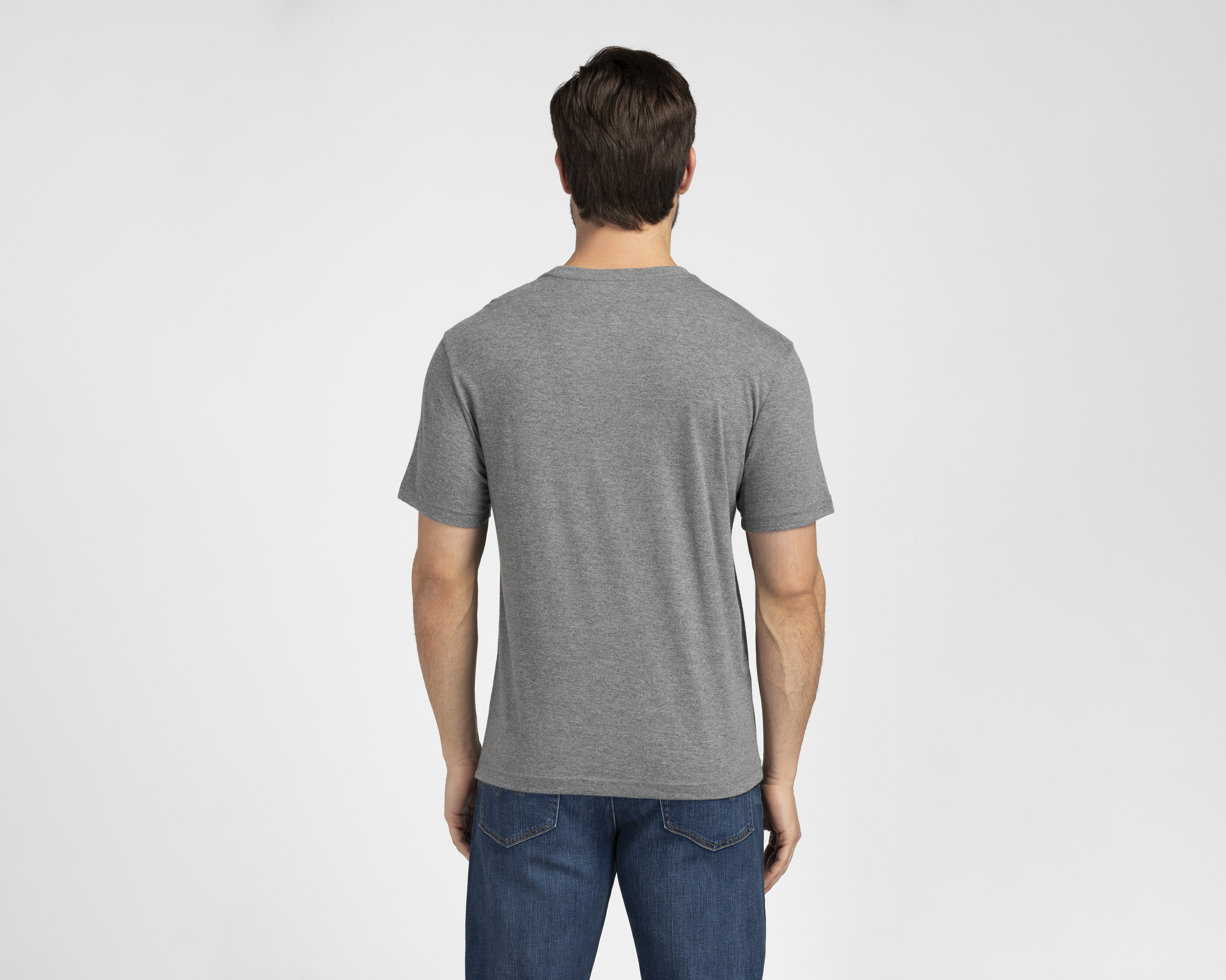 Foto 3 pulgar | Foto 2 | Playera de Cuello Redondo Gris American Eagle para Hombre