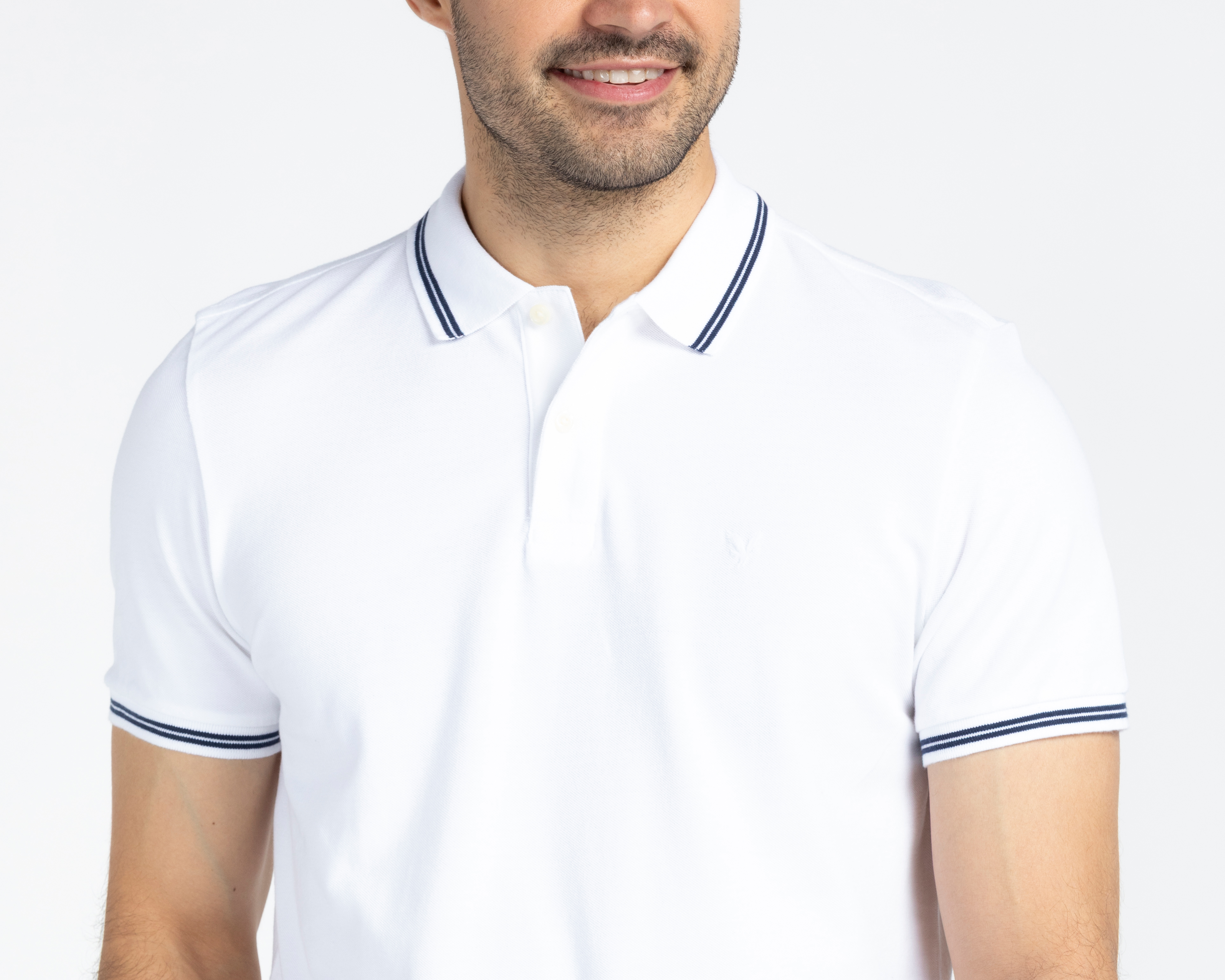 Foto 3 | Foto 3 | Playera Polo American Eagle Blanca para Hombre