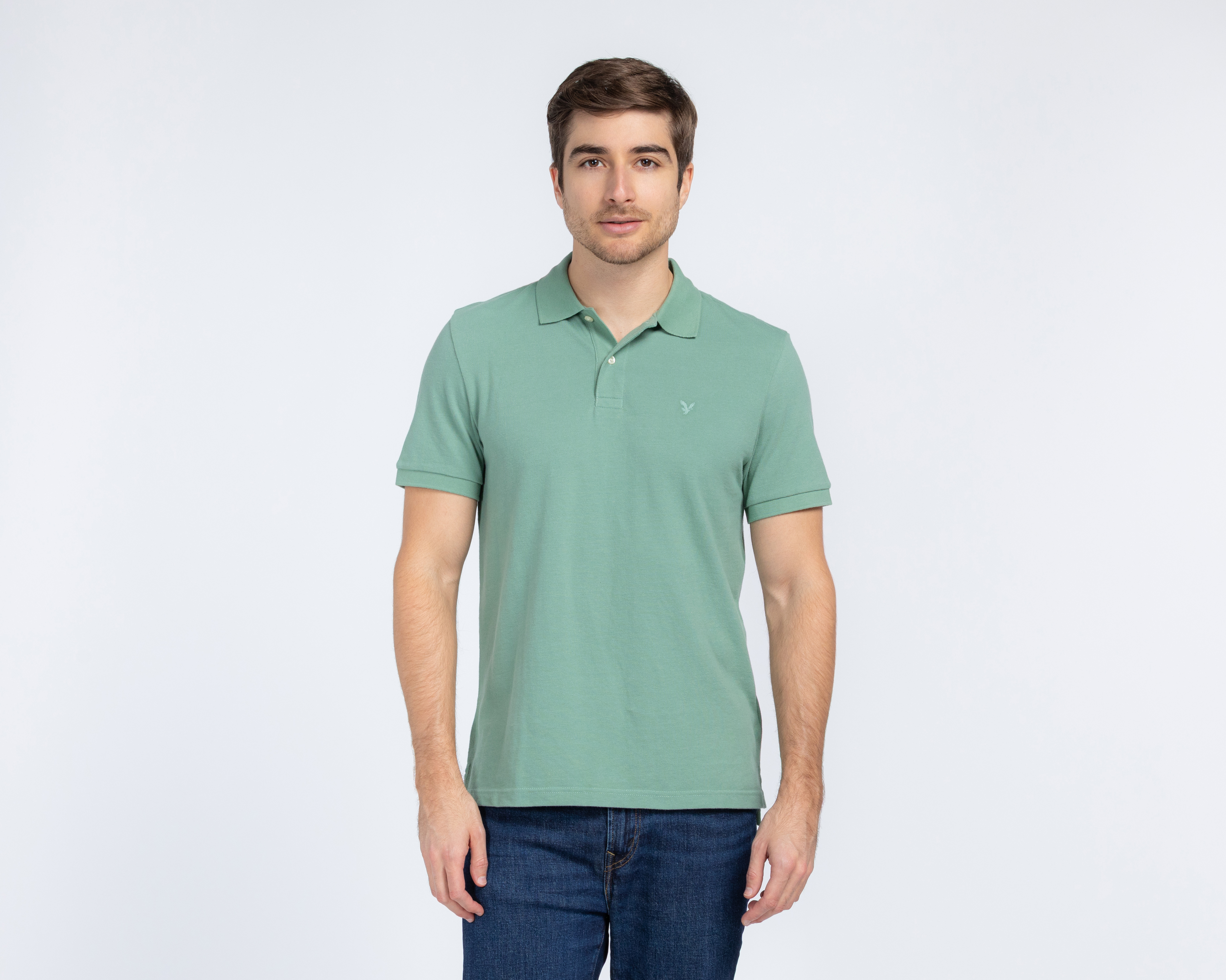 Playera Polo American Eagle Verde para Hombre