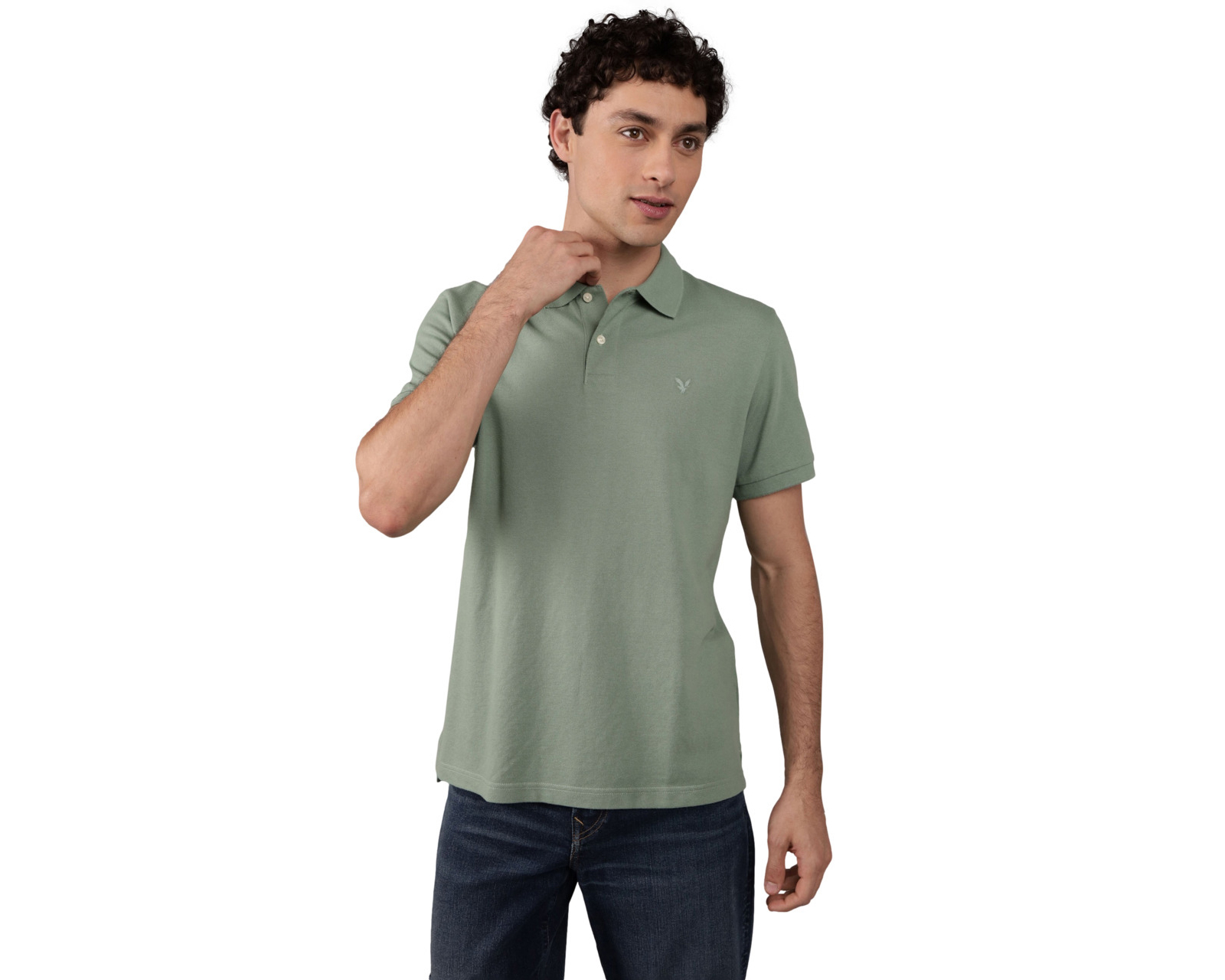 Foto 1 | Foto 1 | Playera Polo American Eagle Verde para Hombre