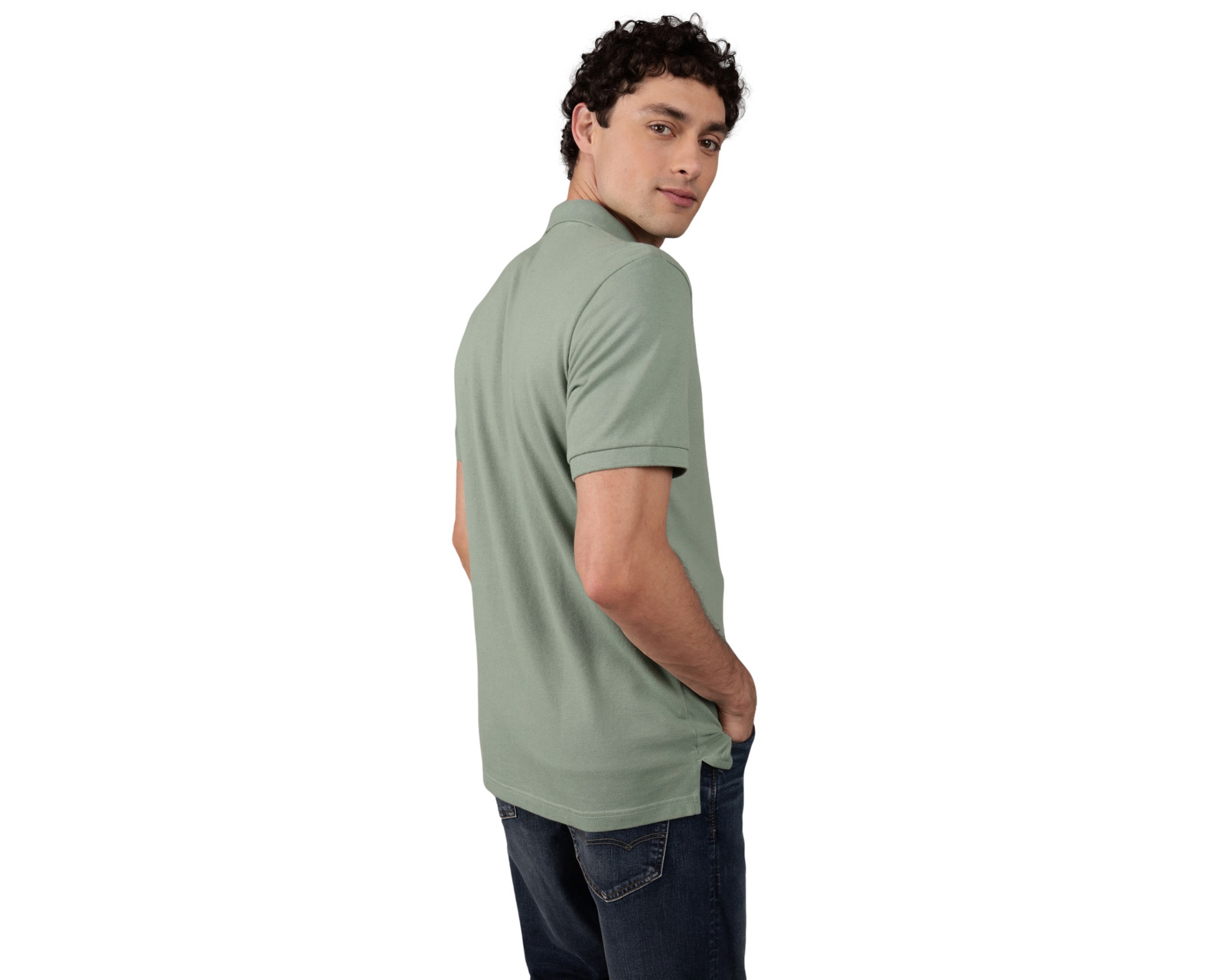 Foto 3 pulgar | Foto 2 | Playera Polo American Eagle Verde para Hombre