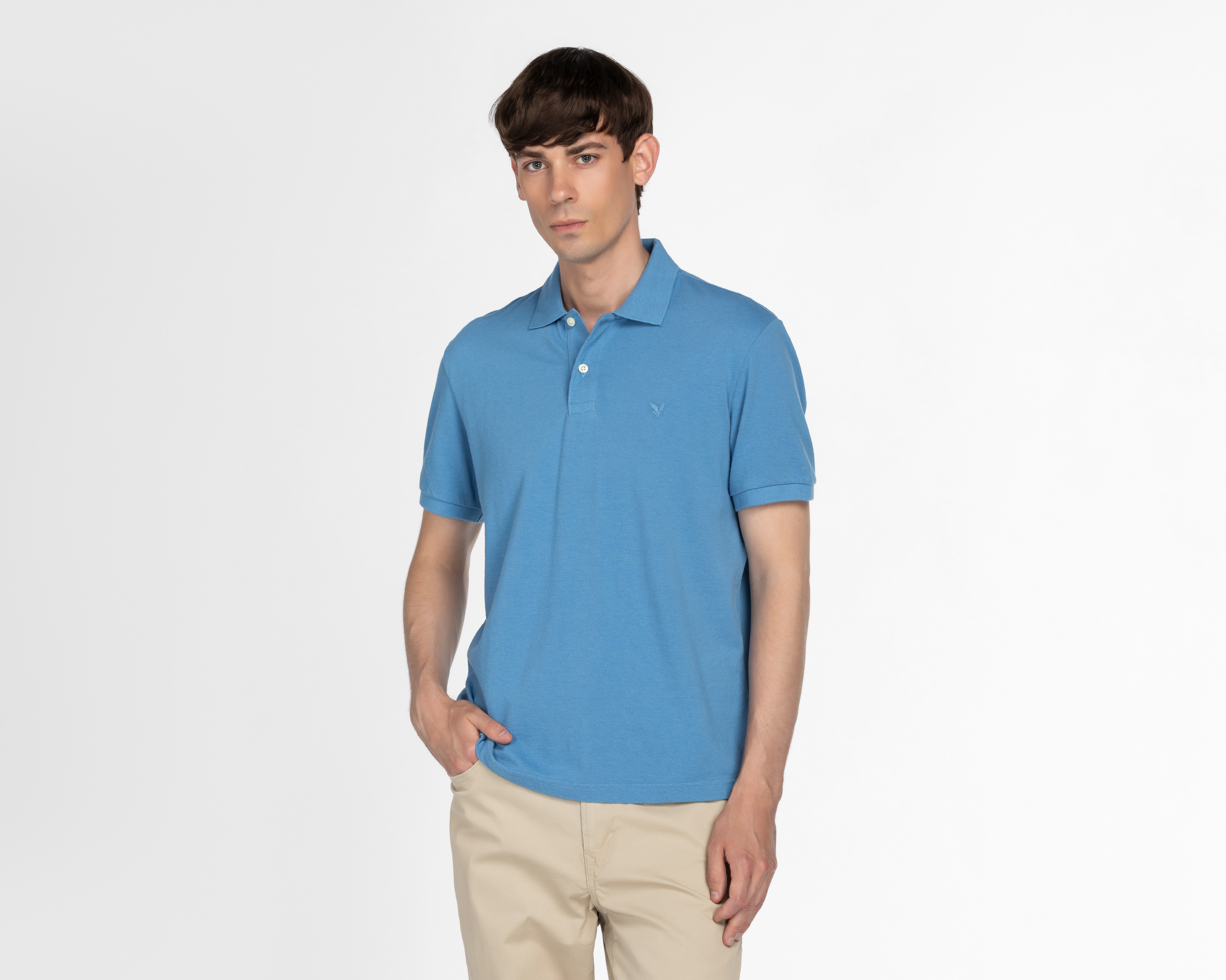 Playera Polo American Eagle Azul para Hombre