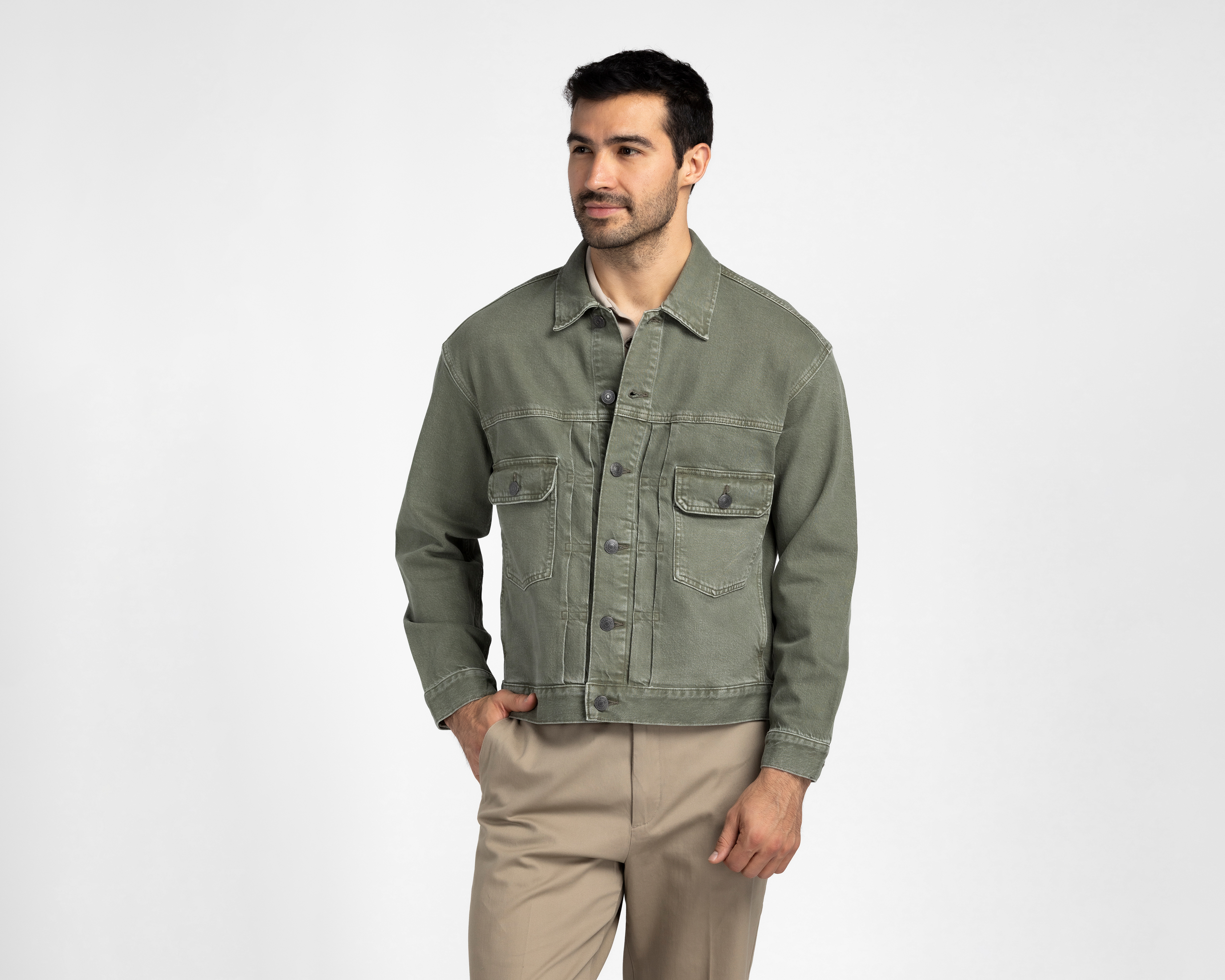 Foto 2 pulgar | Foto 1 | Chamarra Trucker American Eagle para Hombre