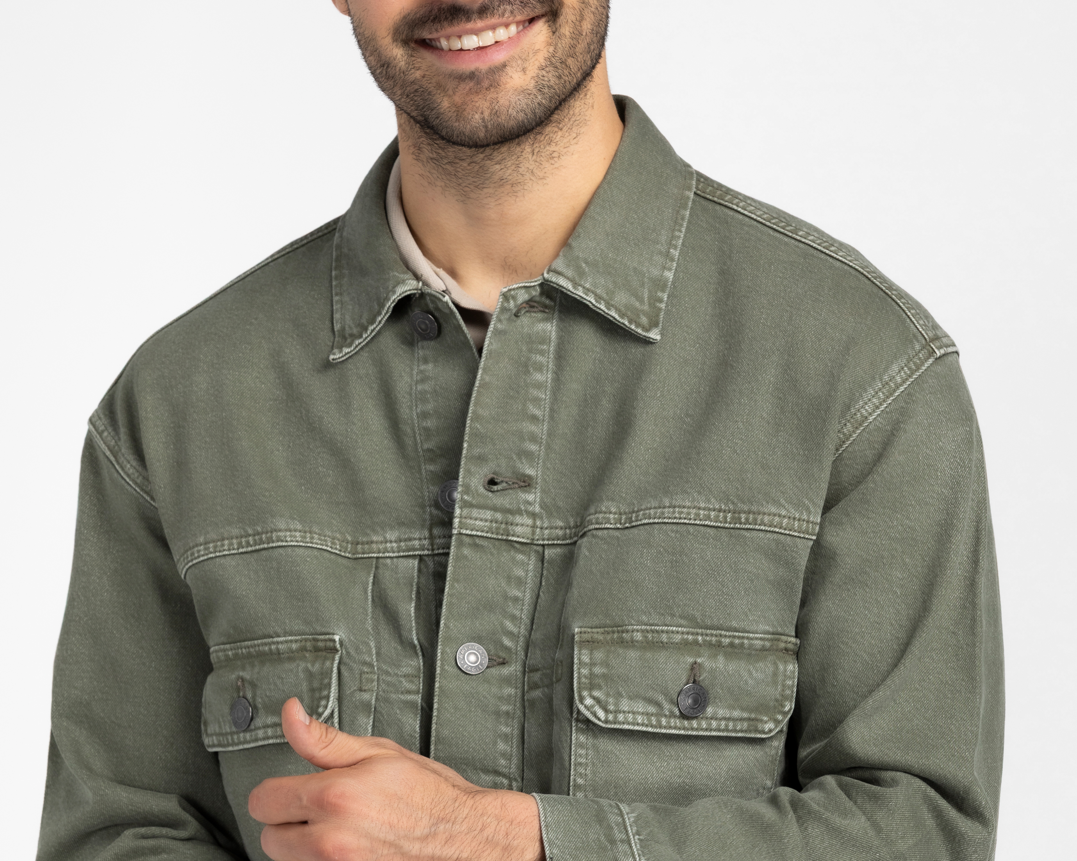 Foto 4 pulgar | Foto 3 | Chamarra Trucker American Eagle para Hombre