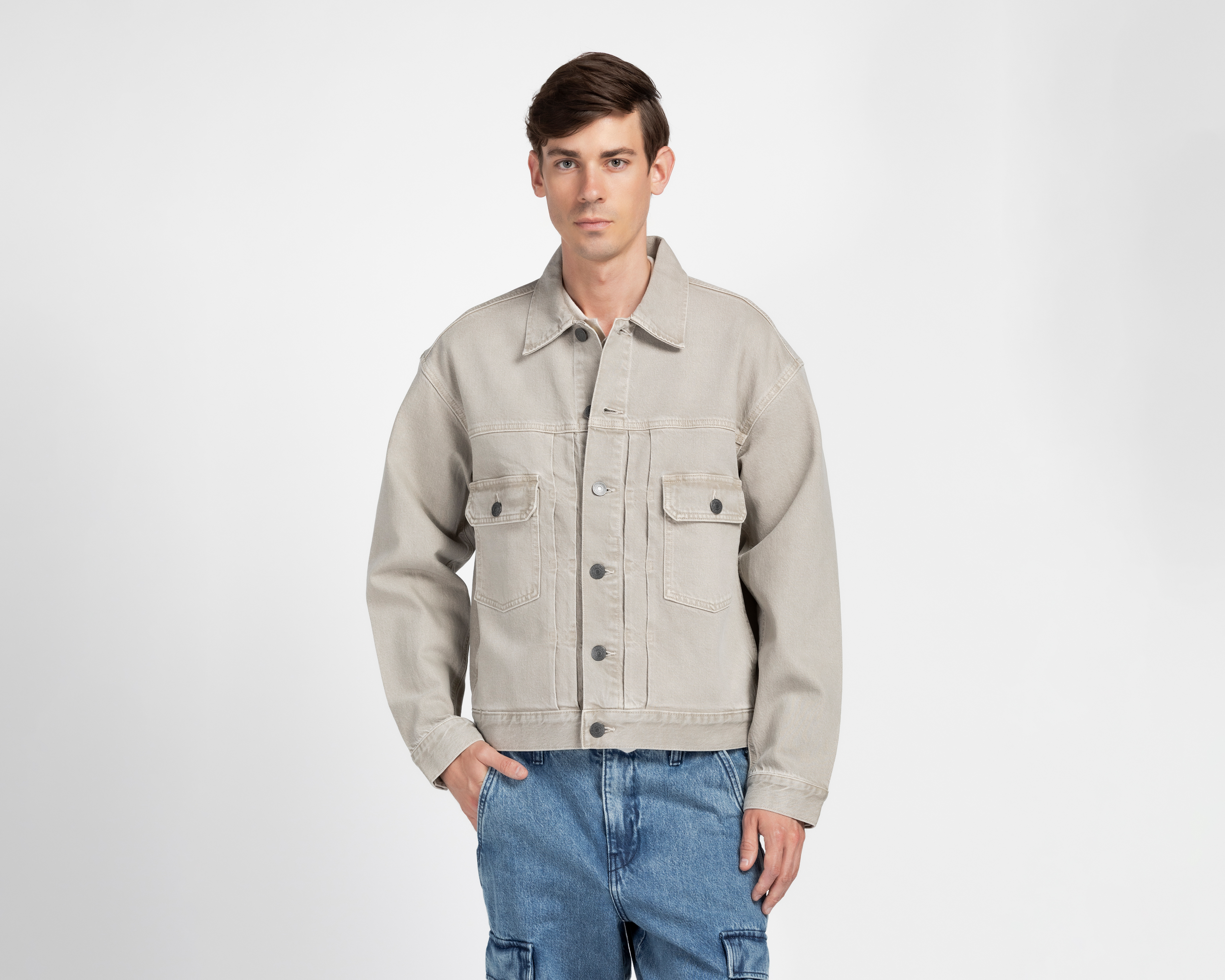 Foto 2 pulgar | Foto 1 | Chamarra American Eagle Trucker para Hombre