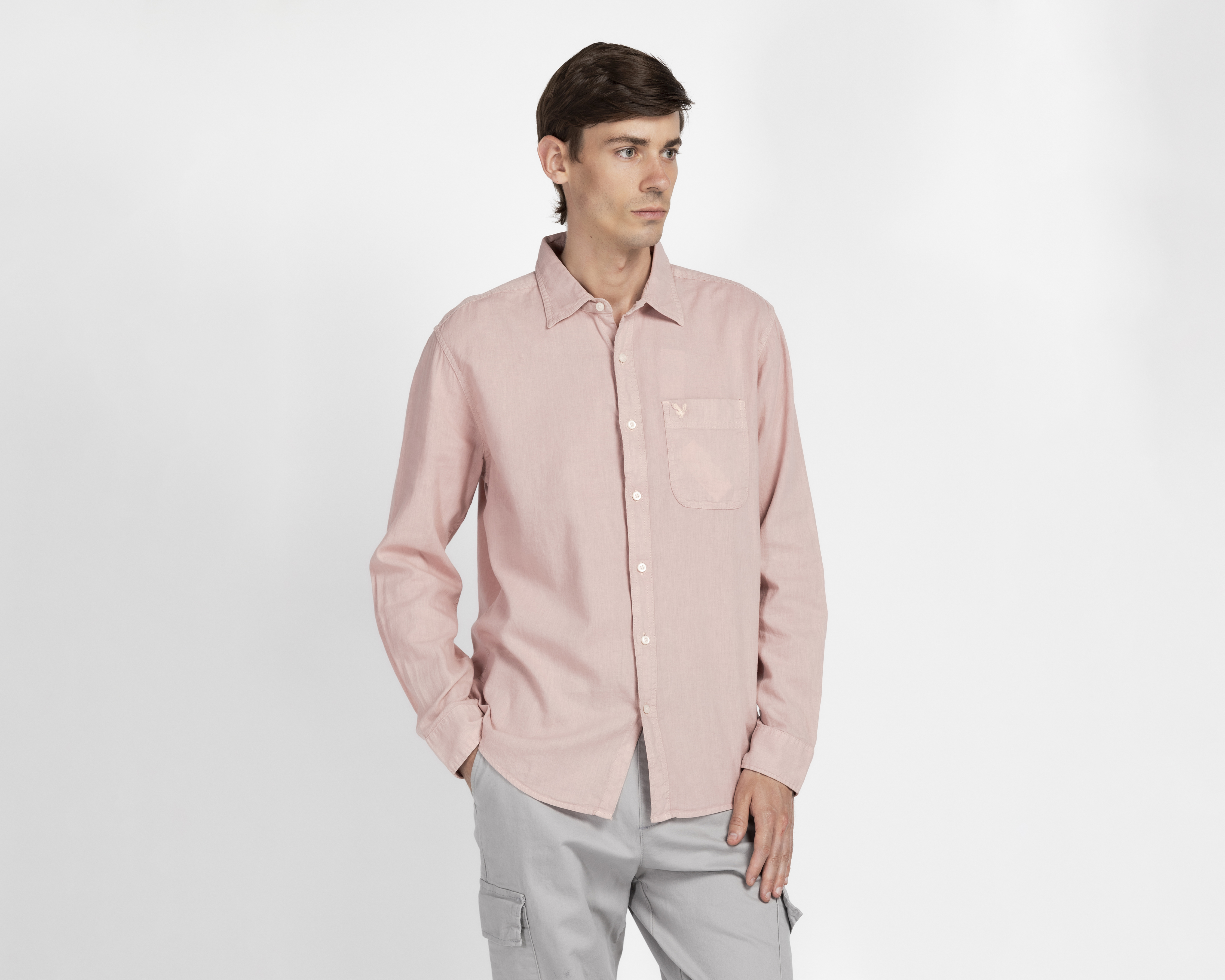 Foto 1 | Foto 1 | Camisa Casual American Eagle Regular Lisa para Hombre