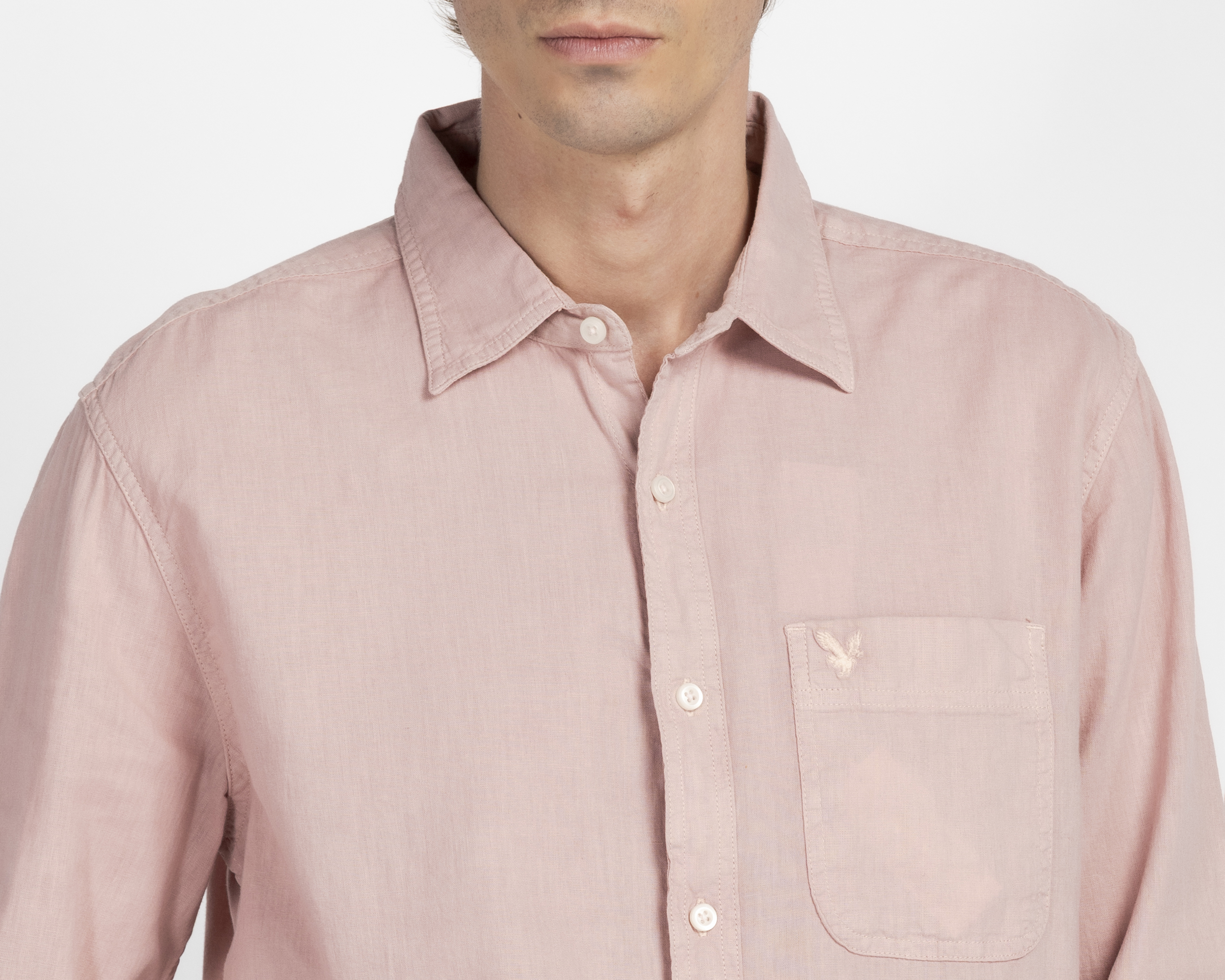 Foto 4 pulgar | Foto 3 | Camisa Casual American Eagle Regular Lisa para Hombre