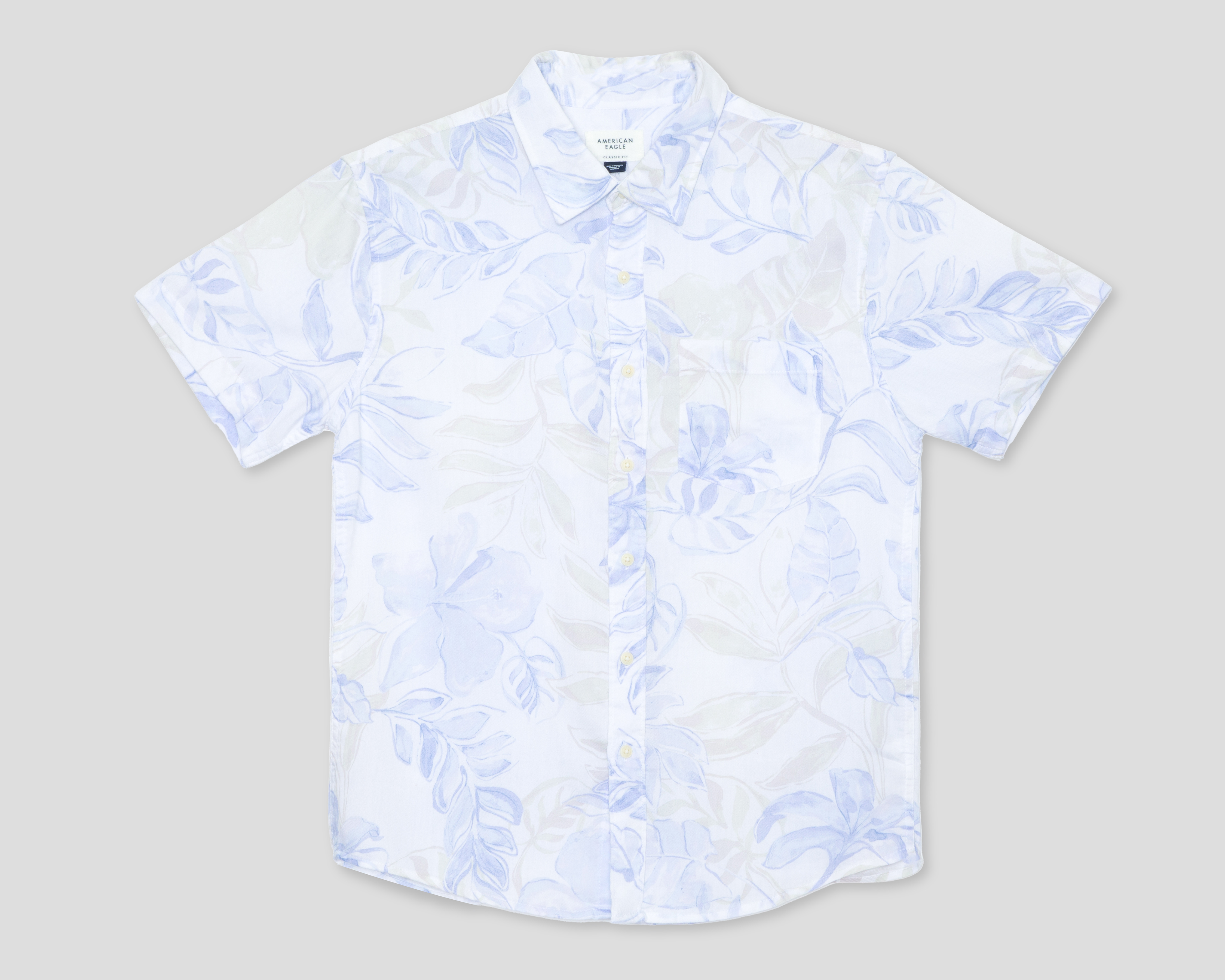 Foto 2 pulgar | Foto 1 | Camisa Casual American Eagle Regular Floral para Hombre