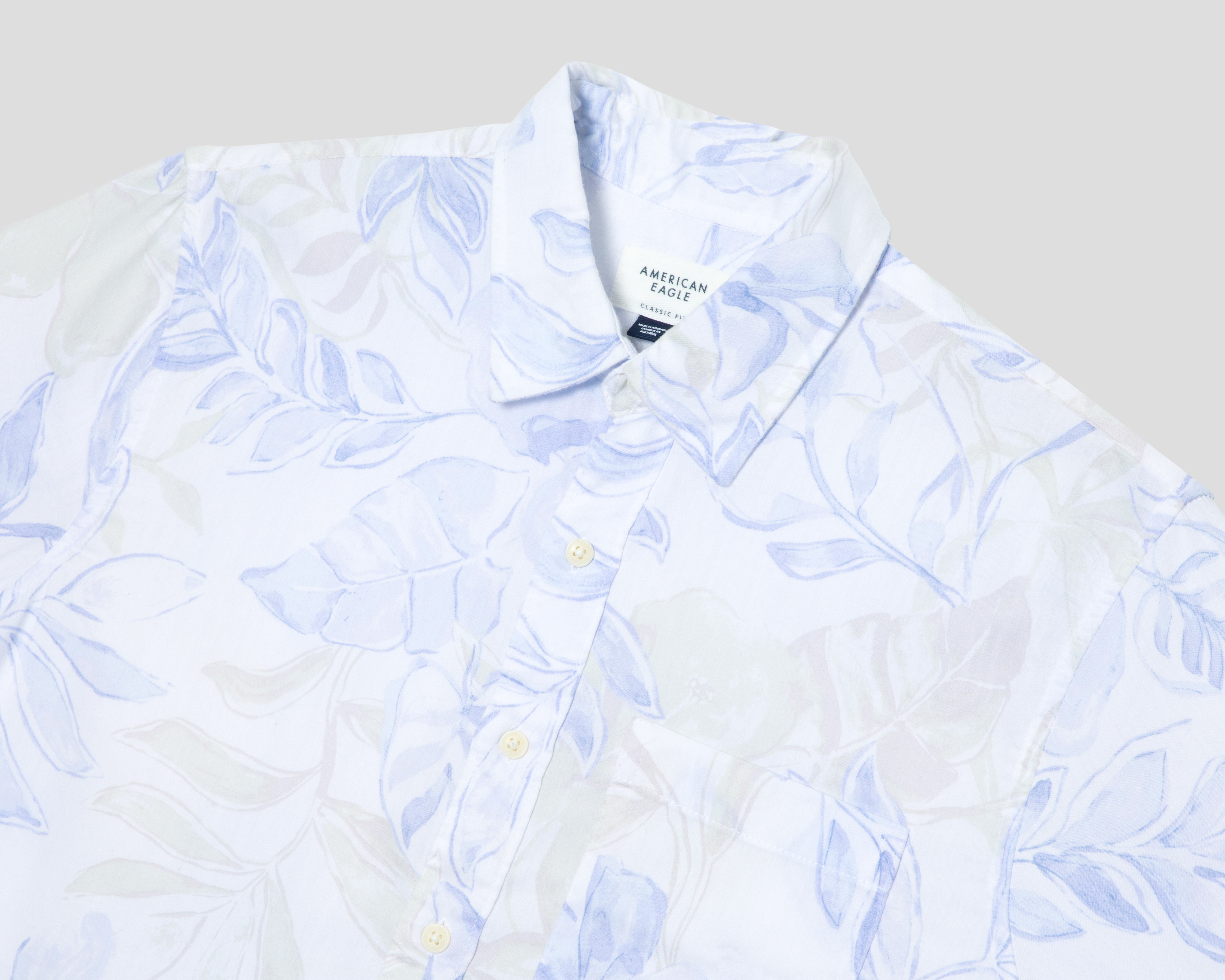 Foto 4 pulgar | Foto 3 | Camisa Casual American Eagle Regular Floral para Hombre