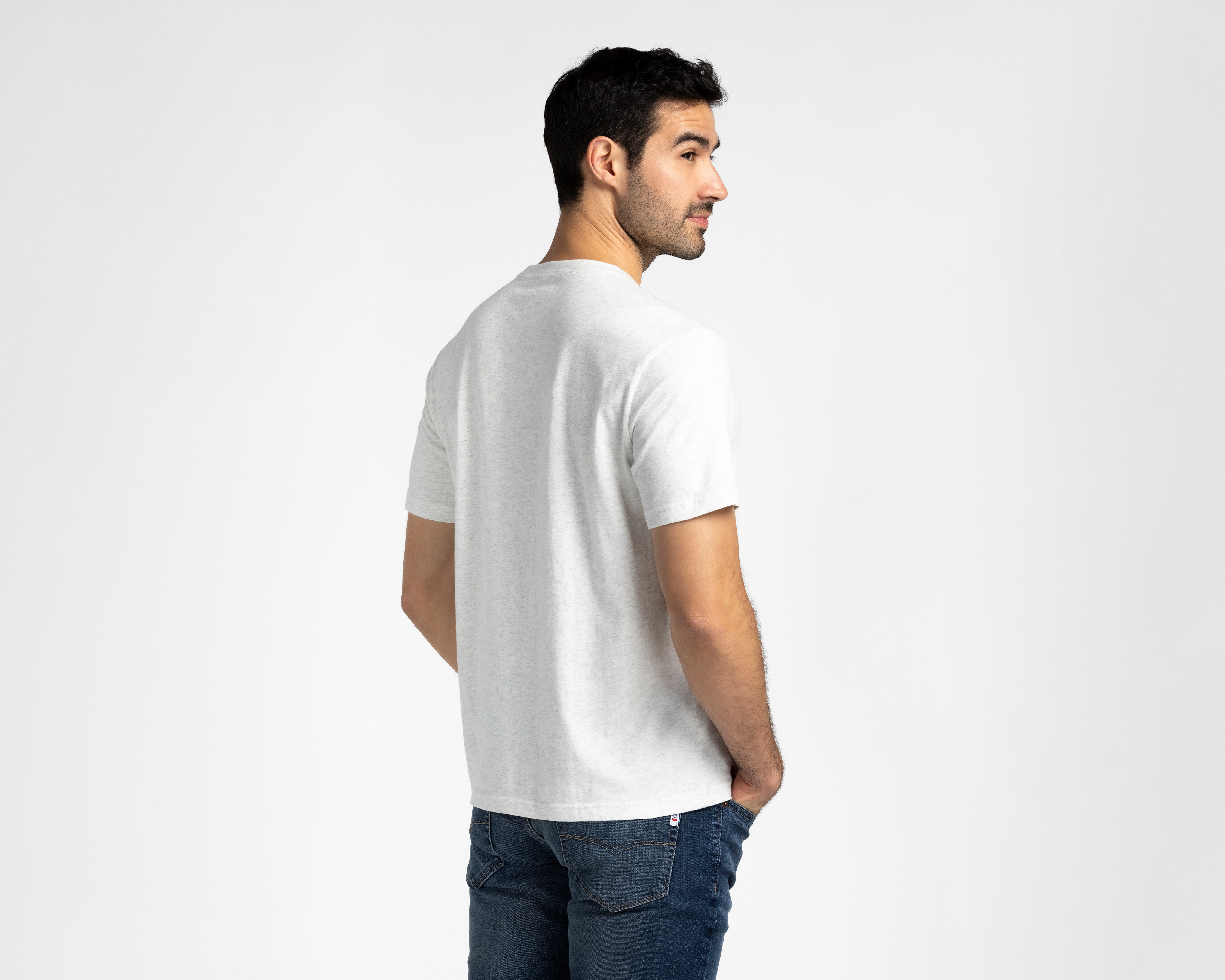 Foto 3 pulgar | Foto 2 | Playera de Cuello Redondo Gris American Eagle para Hombre