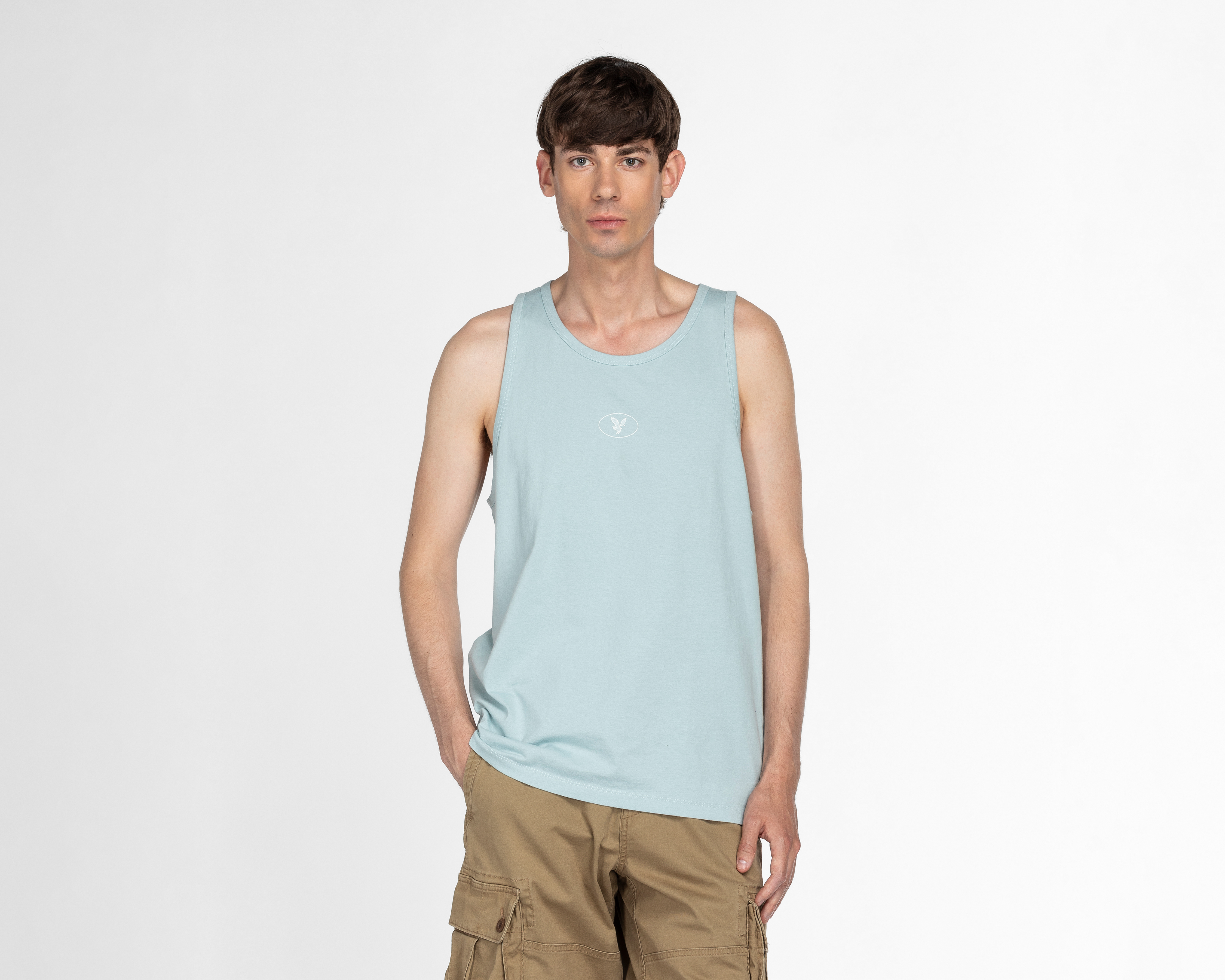 Foto 2 pulgar | Foto 1 | Playera de Cuello Redondo Azul American Eagle para Hombre