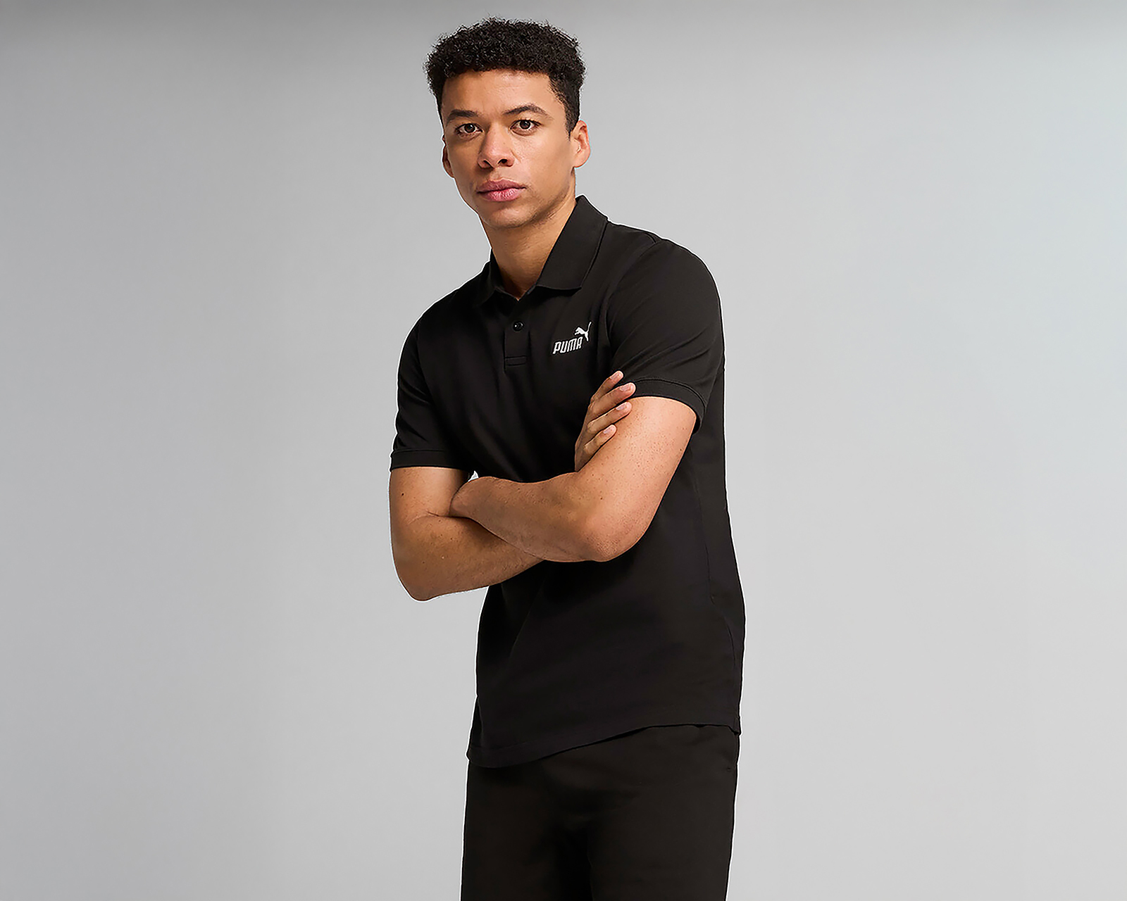 Foto 4 pulgar | Foto 3 | Playera Polo Puma Manga Corta Negra para Hombre