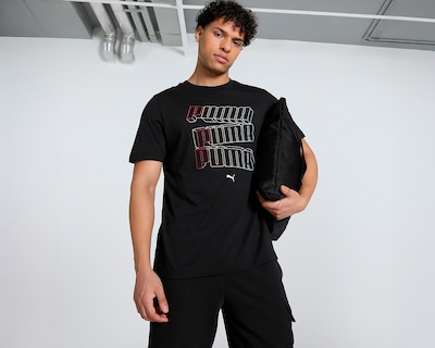 Foto 3 | Foto 3 | Playera Cuello Redondo Puma Essentials Logo Lab Negra para Hombre