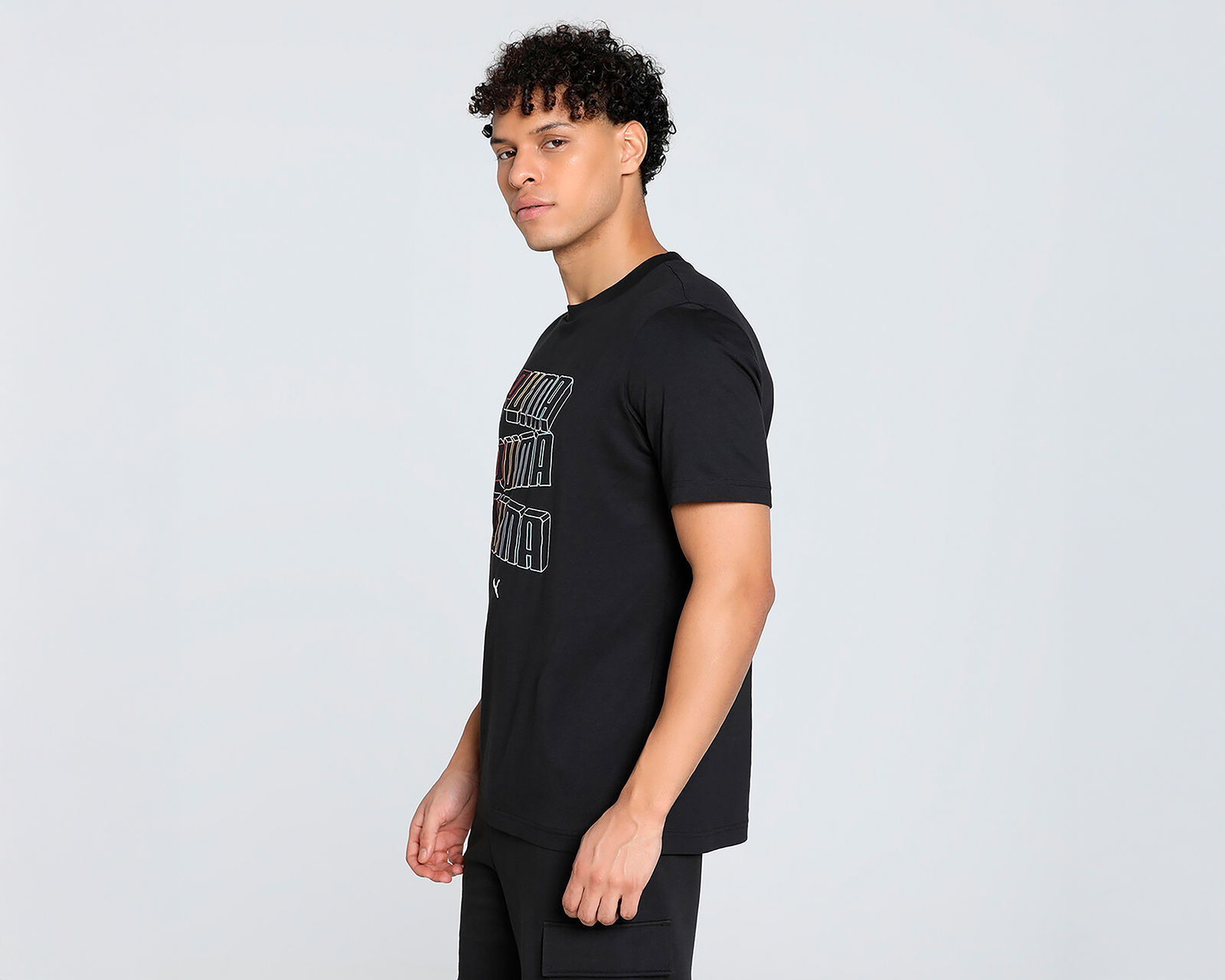 Foto 5 pulgar | Foto 4 | Playera Cuello Redondo Puma Essentials Logo Lab Negra para Hombre