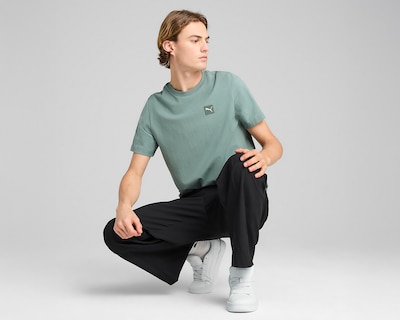 Foto 5 | Foto 5 | Playera Cuello Redondo Puma Essentials Elevated Verde para Hombre