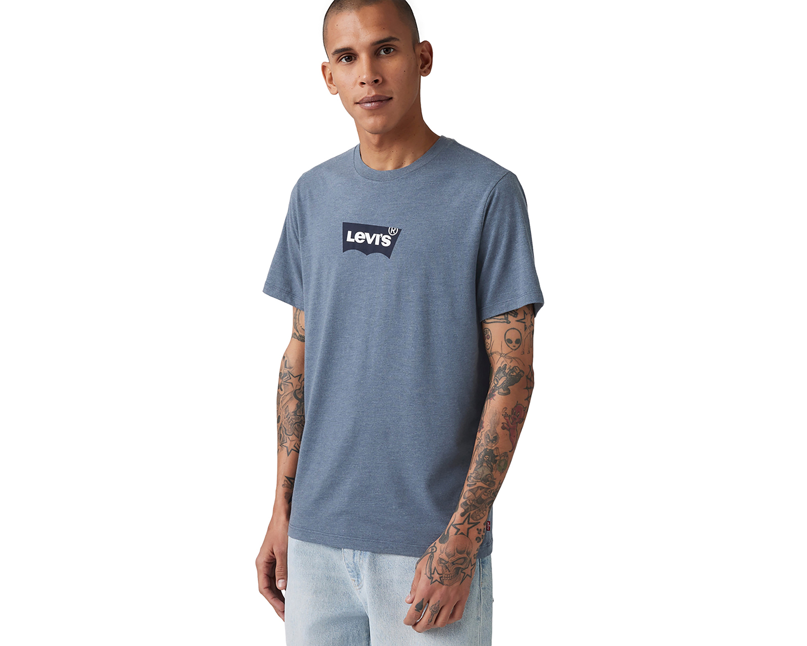 Foto 3 | Foto 3 | Playera Levi's Azul Cuello Redondo para Hombre