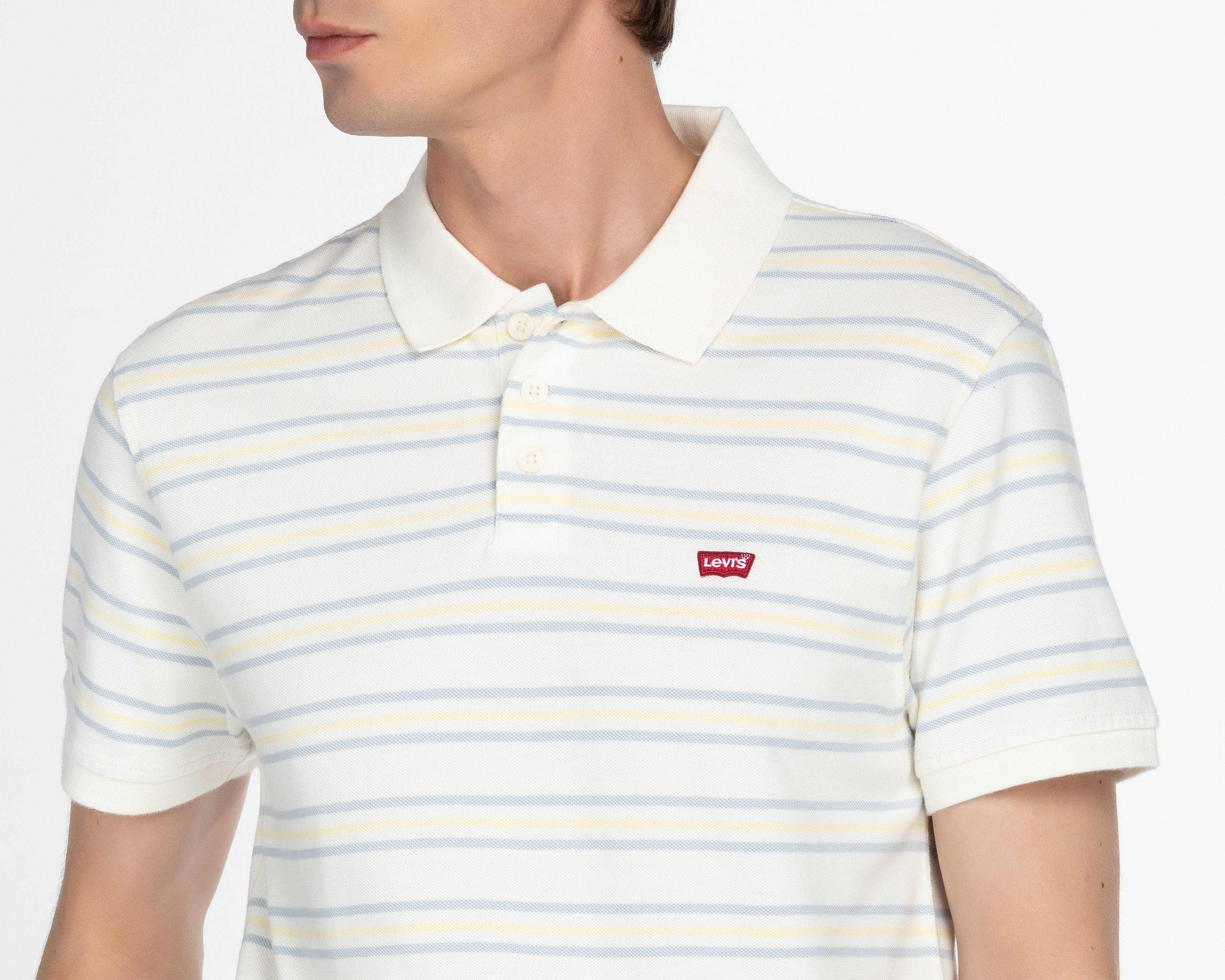Foto 4 pulgar | Foto 3 | Playera Polo Levi's Blanca para Hombre