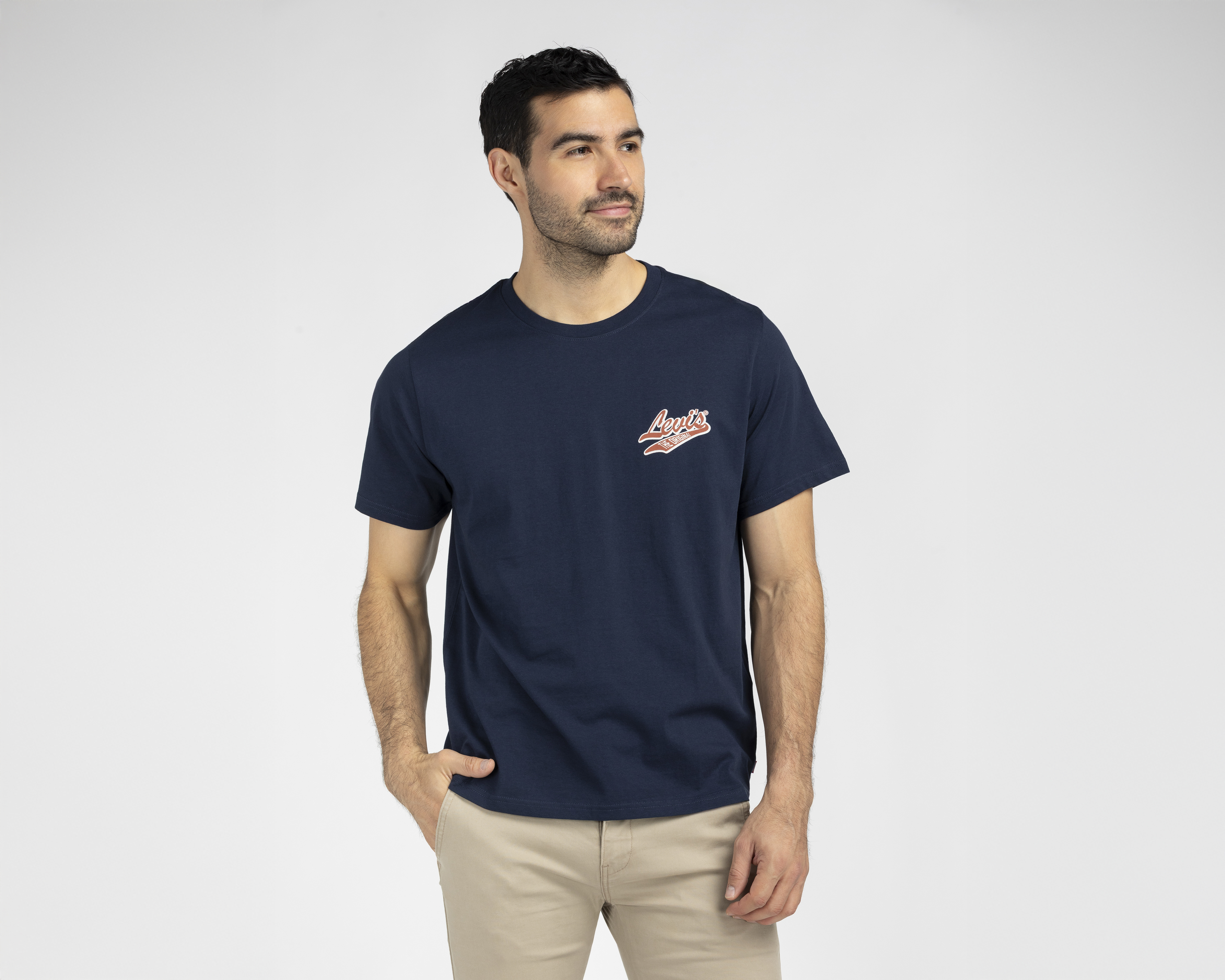 Foto 1 | Foto 1 | Playera de Cuello Redondo Azul Levi's para Hombre