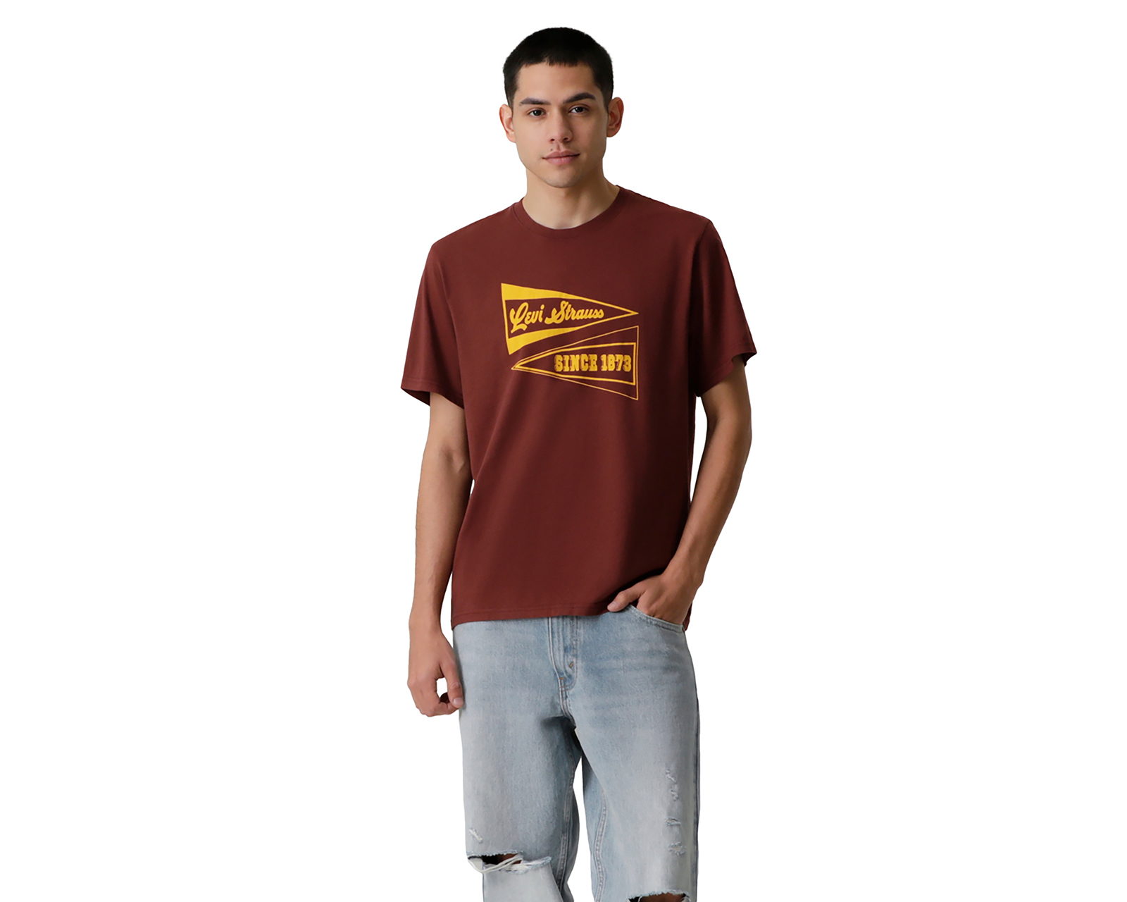 Playera Levi's Vino Cuello Redondo para Hombre