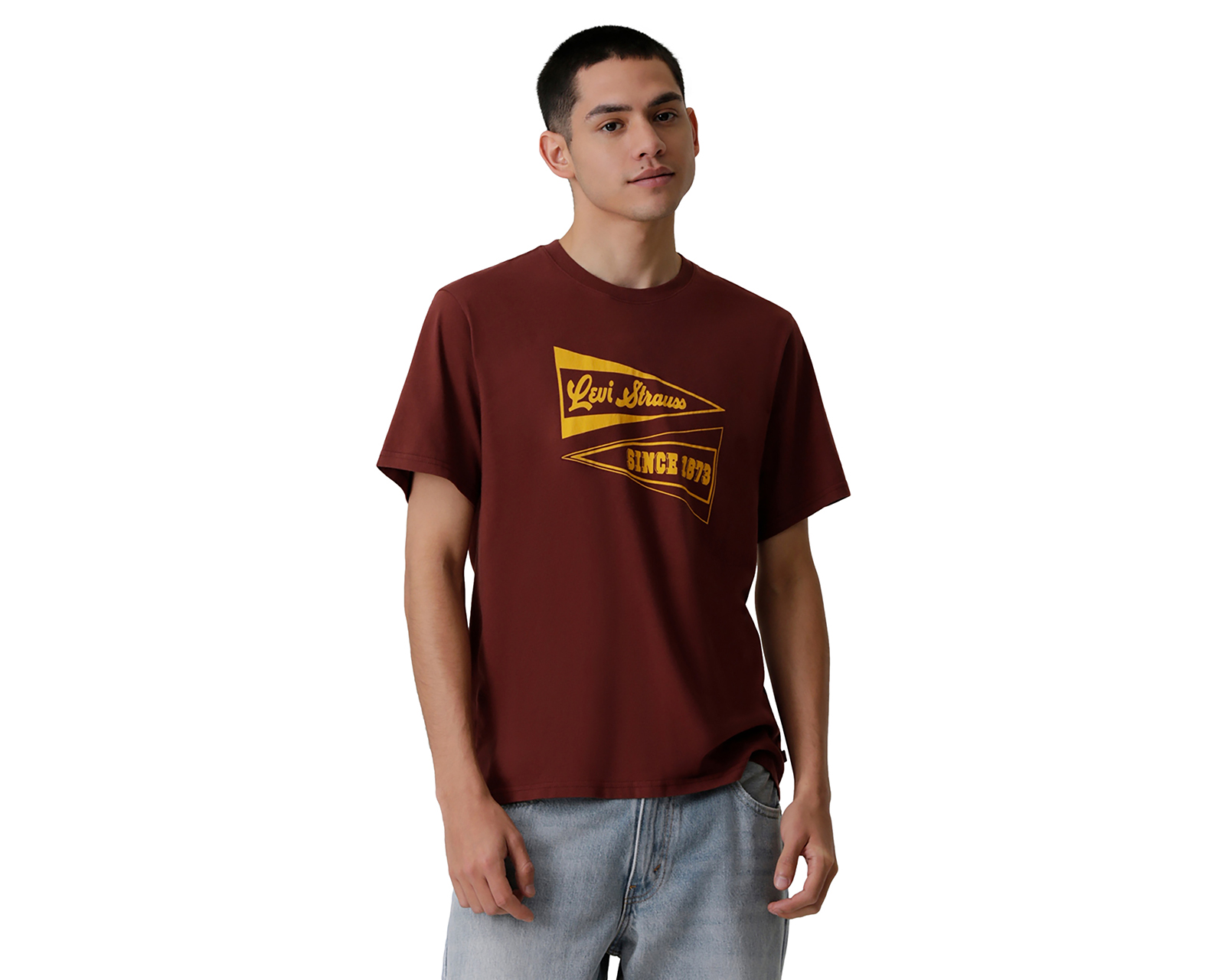 Foto 5 pulgar | Foto 4 | Playera Levi's Vino Cuello Redondo para Hombre