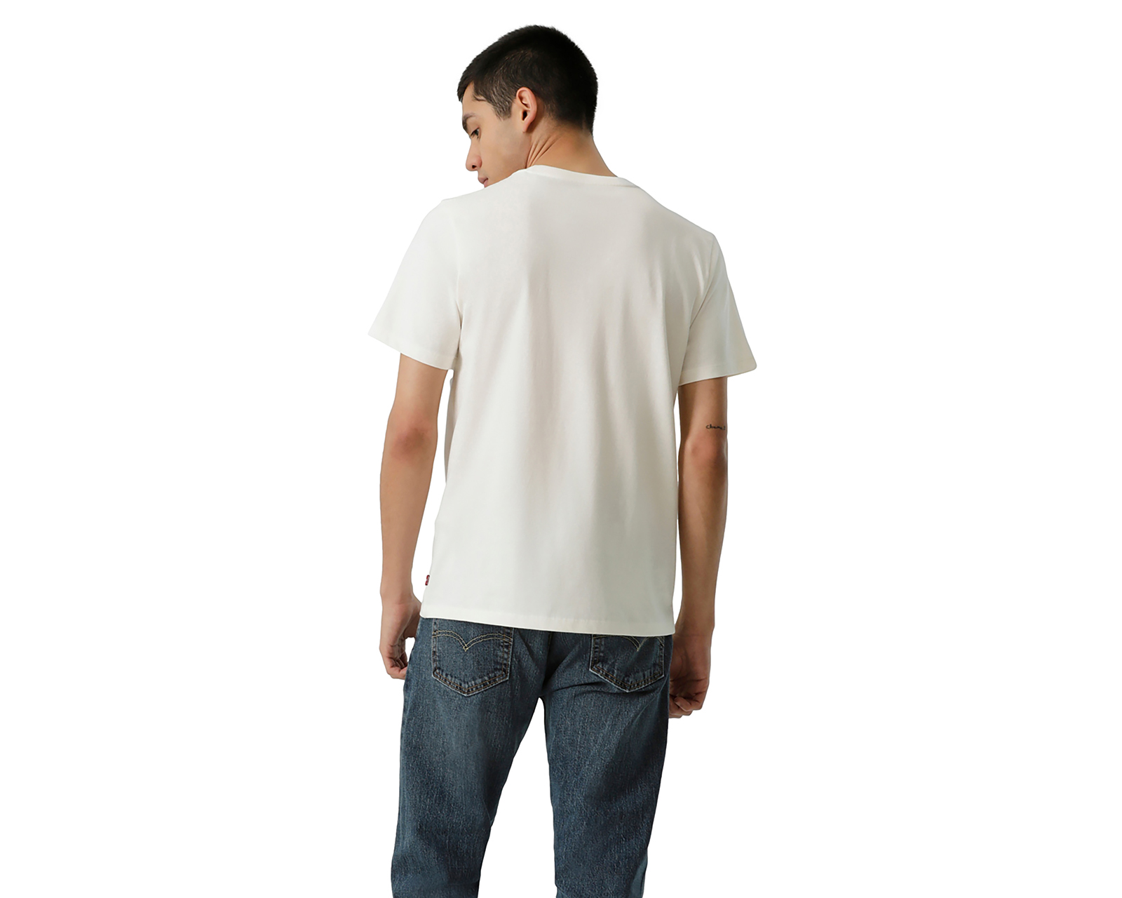 Foto 3 | Foto 3 | Playera Levi's Blanca Cuello Redondo para Hombre