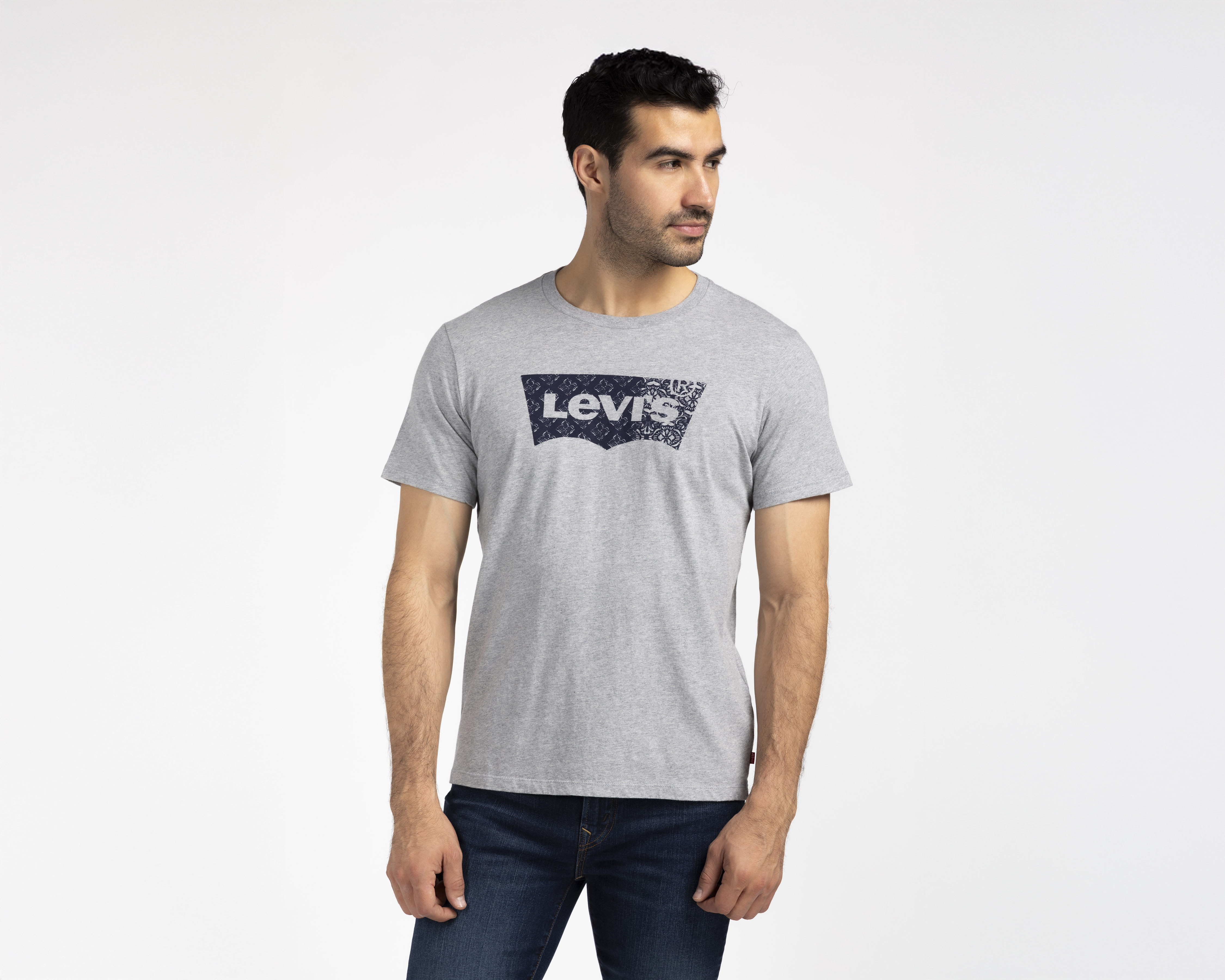 Foto 1 | Foto 1 | Playera de Cuello Redondo Gris Levis para Hombre