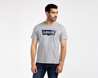 Playera de Cuello Redondo Gris Levis para Hombre