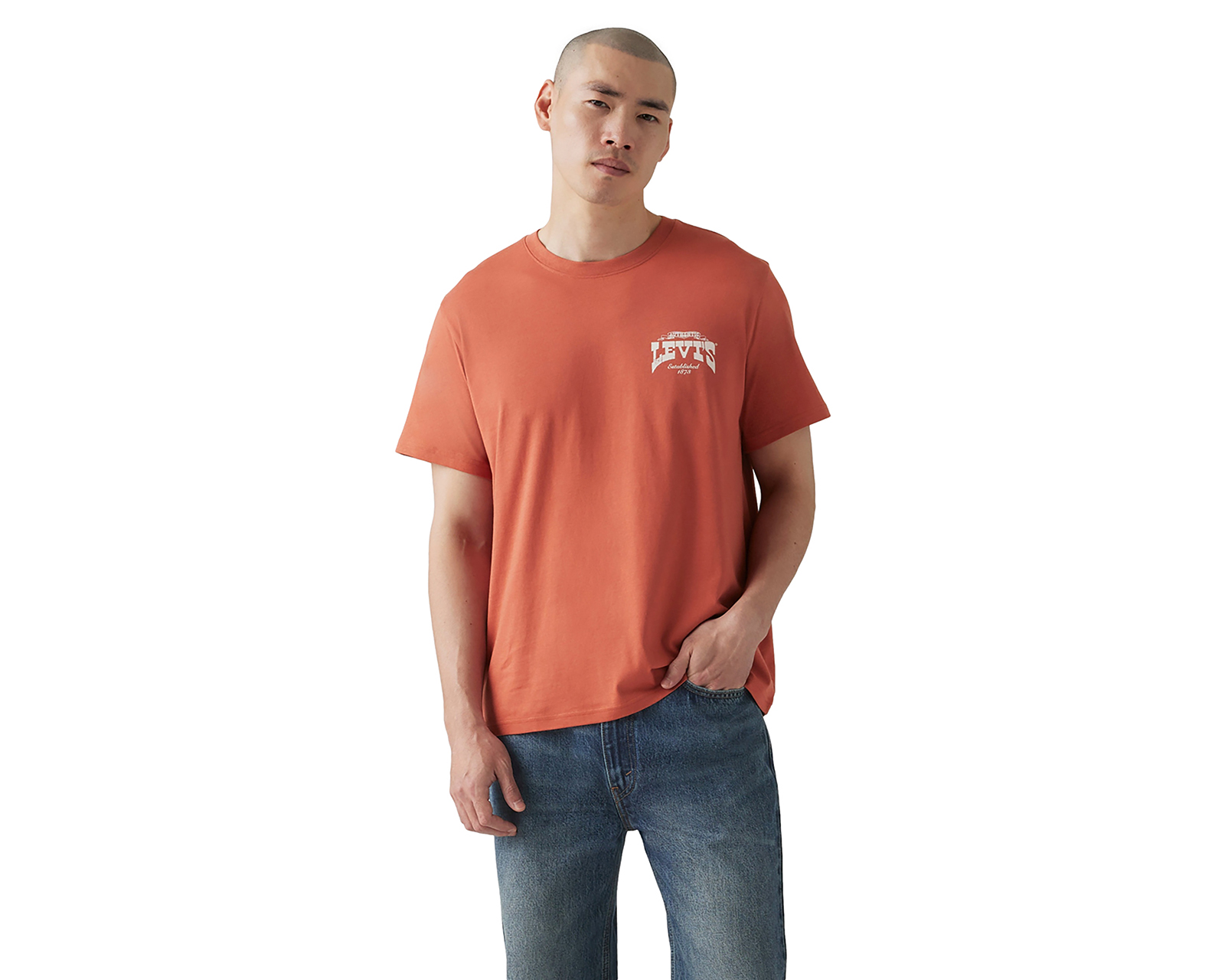 Foto 1 | Foto 1 | Playera Levi's Anaranjada Cuello Redondo para Hombre