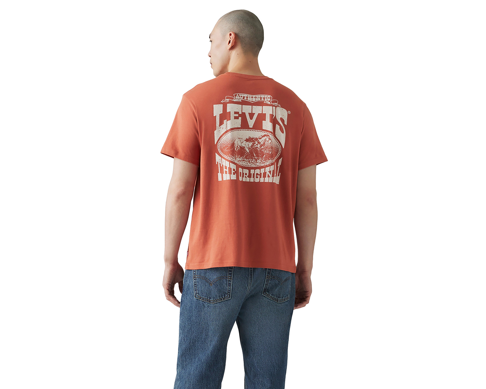 Foto 2 | Foto 2 | Playera Levi's Anaranjada Cuello Redondo para Hombre