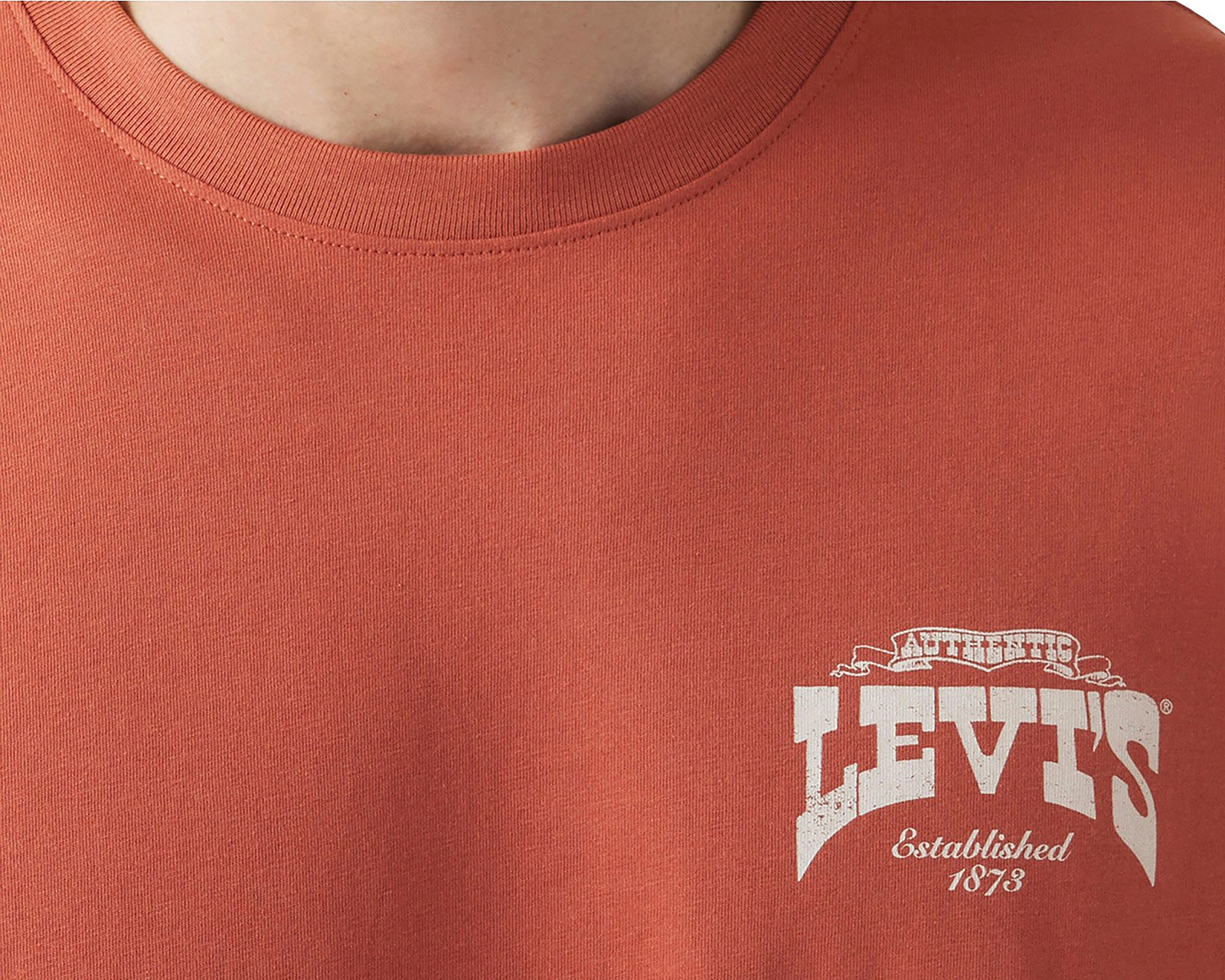 Foto 3 | Foto 3 | Playera Levi's Anaranjada Cuello Redondo para Hombre