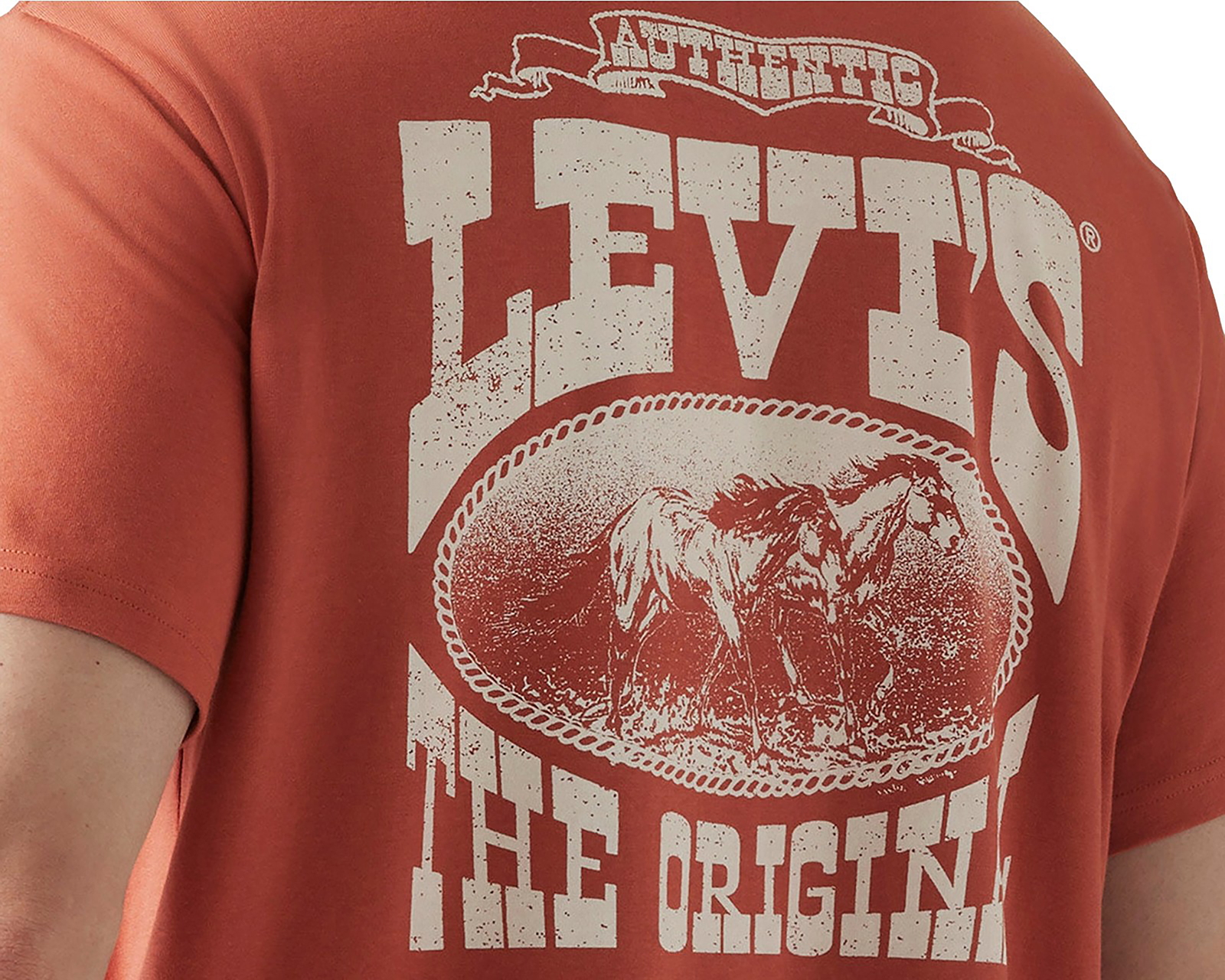 Foto 5 pulgar | Foto 4 | Playera Levi's Anaranjada Cuello Redondo para Hombre