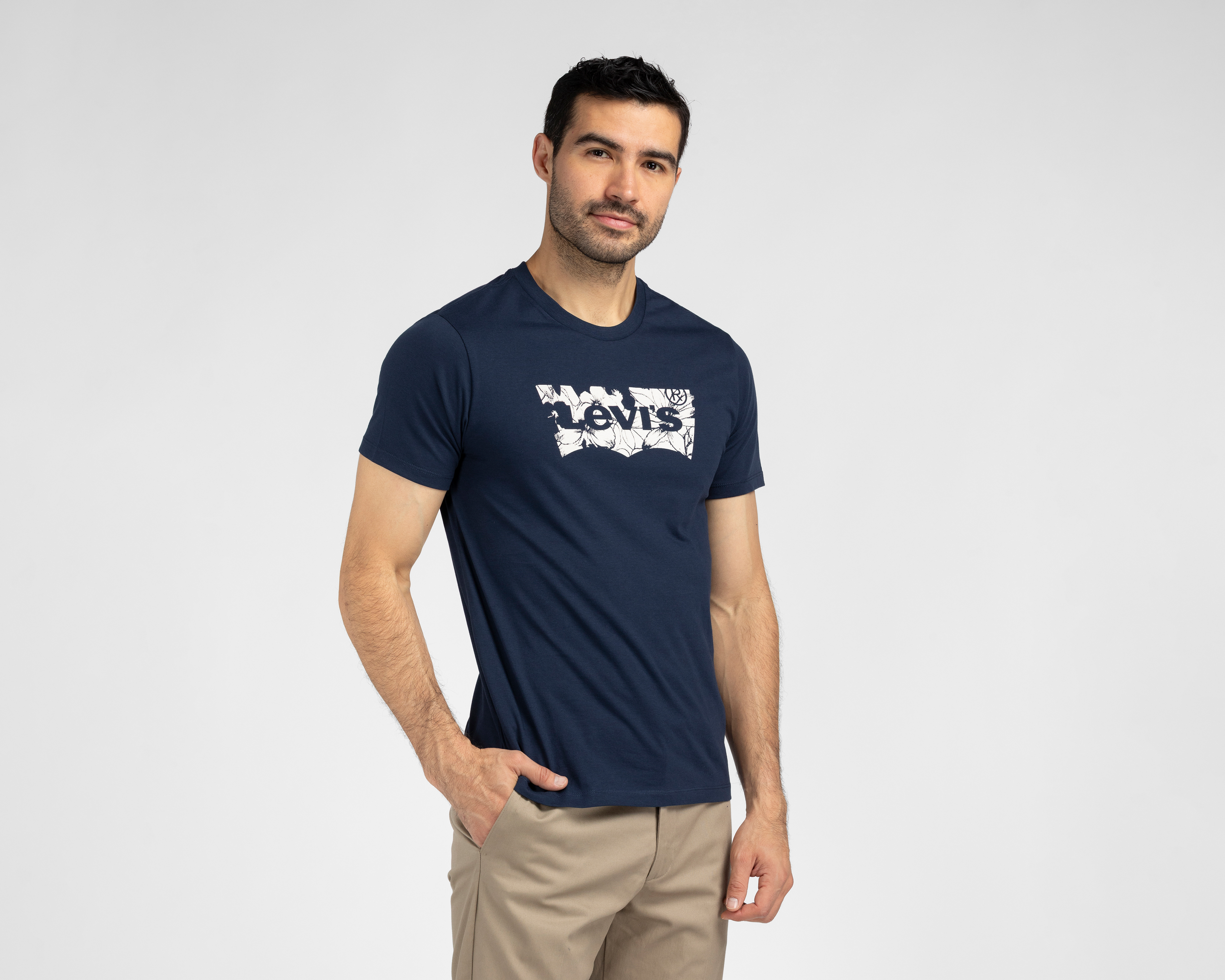 Foto 1 | Foto 1 | Playera de Cuello Redondo Azul Levi's para Hombre