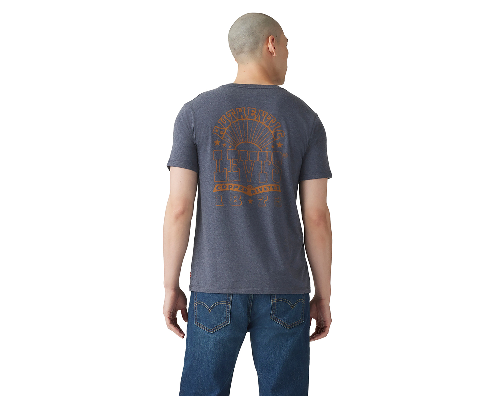 Foto 2 | Foto 2 | Playera Levi's Azul Cuello Redondo para Hombre