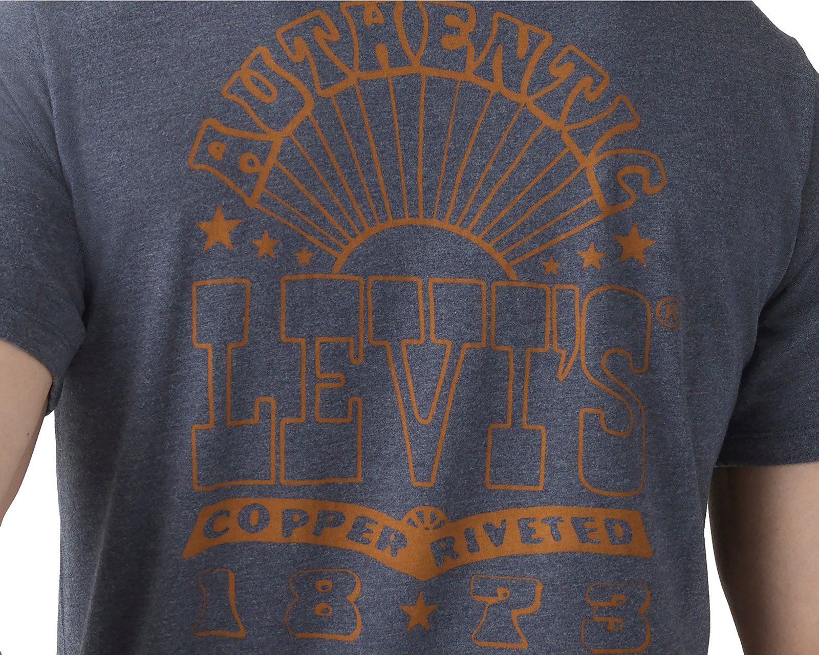 Foto 4 | Foto 4 | Playera Levi's Azul Cuello Redondo para Hombre