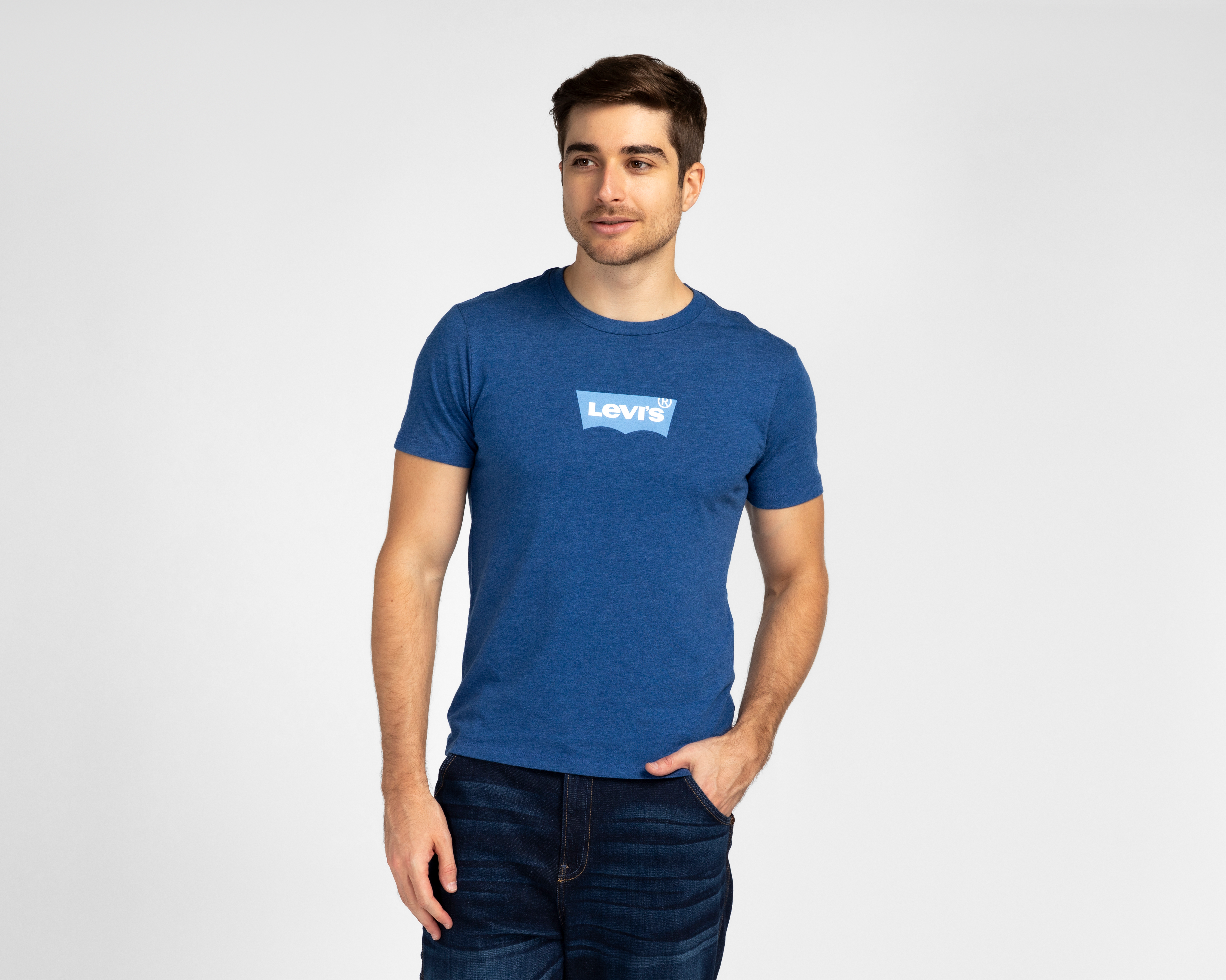Playera de Cuello Redondo Azul Levi's para Hombre