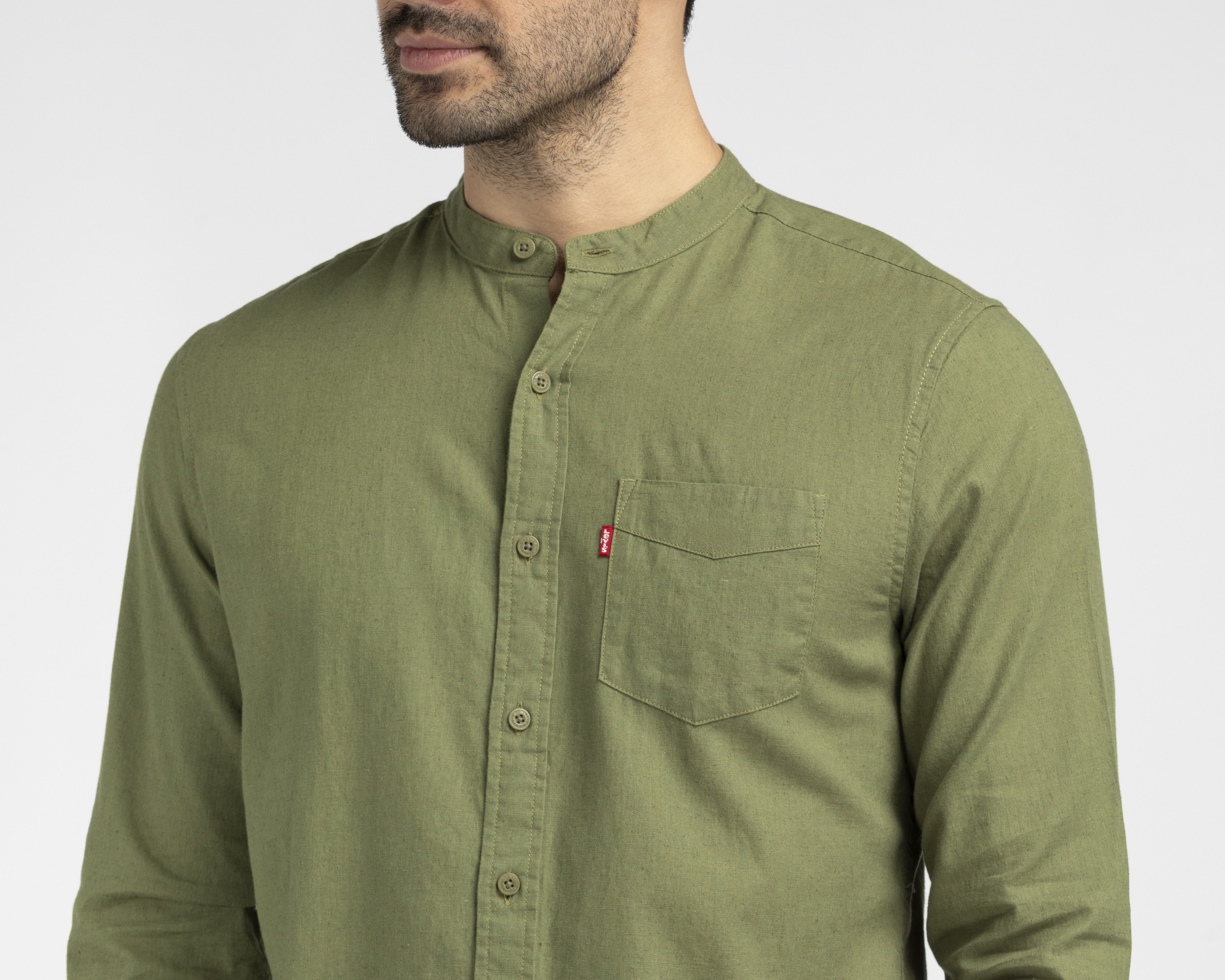 Foto 3 | Foto 3 | Camisa de Vestir Levi's Manga Larga Cuello Mao para Hombre