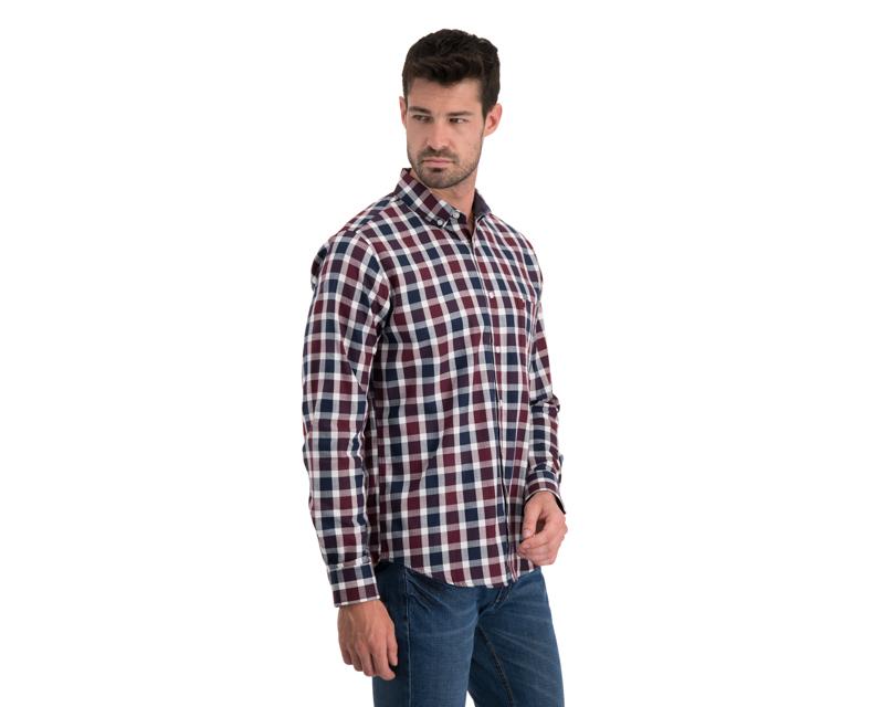 Camisa Manga Larga color Tinto marca Yale para Hombre