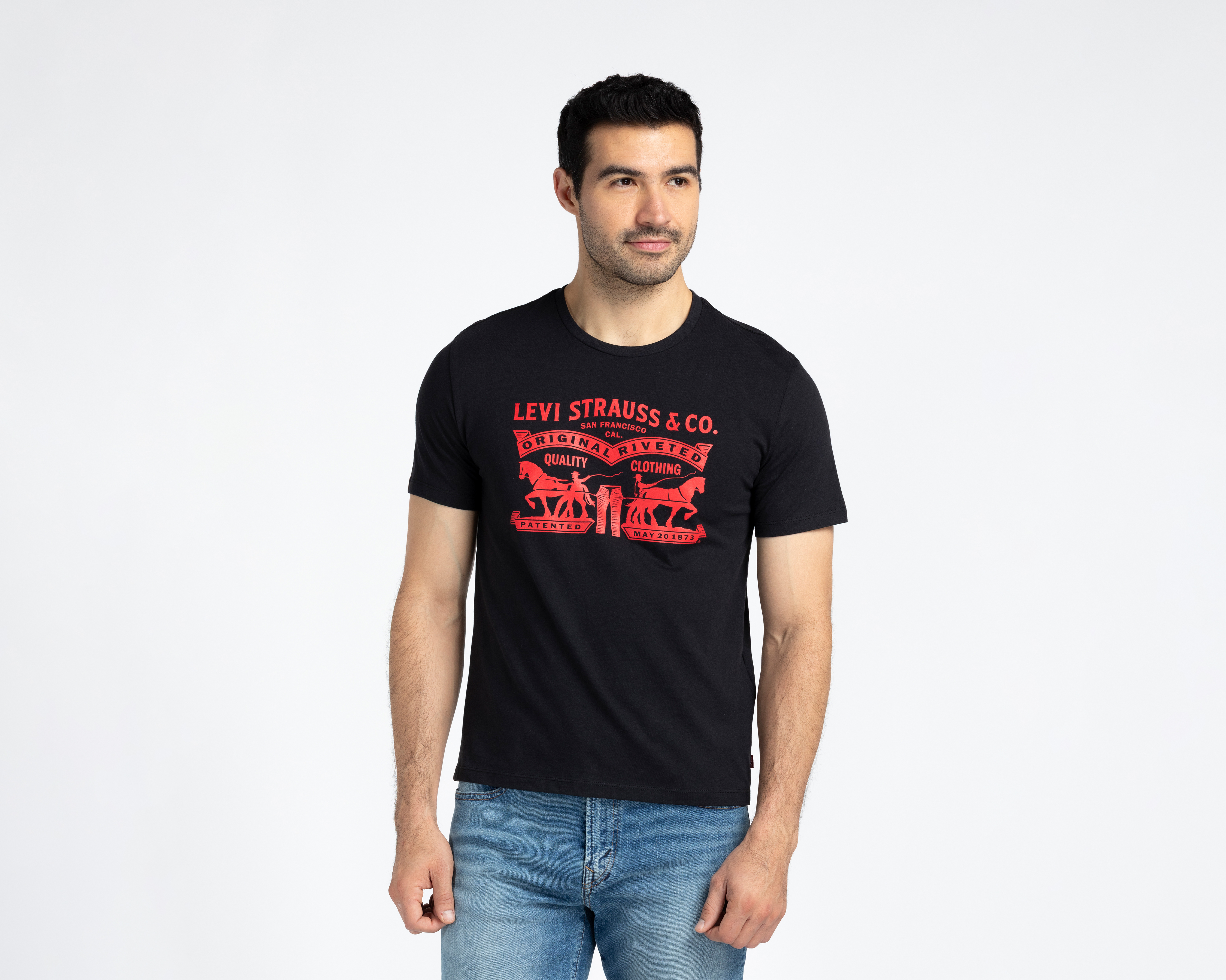 Playera Cuello Redondo Negro Levi's para Hombre