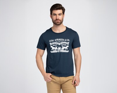 Foto 1 | Foto 1 | Playera de Cuello Redondo Azul Levi's para Hombre