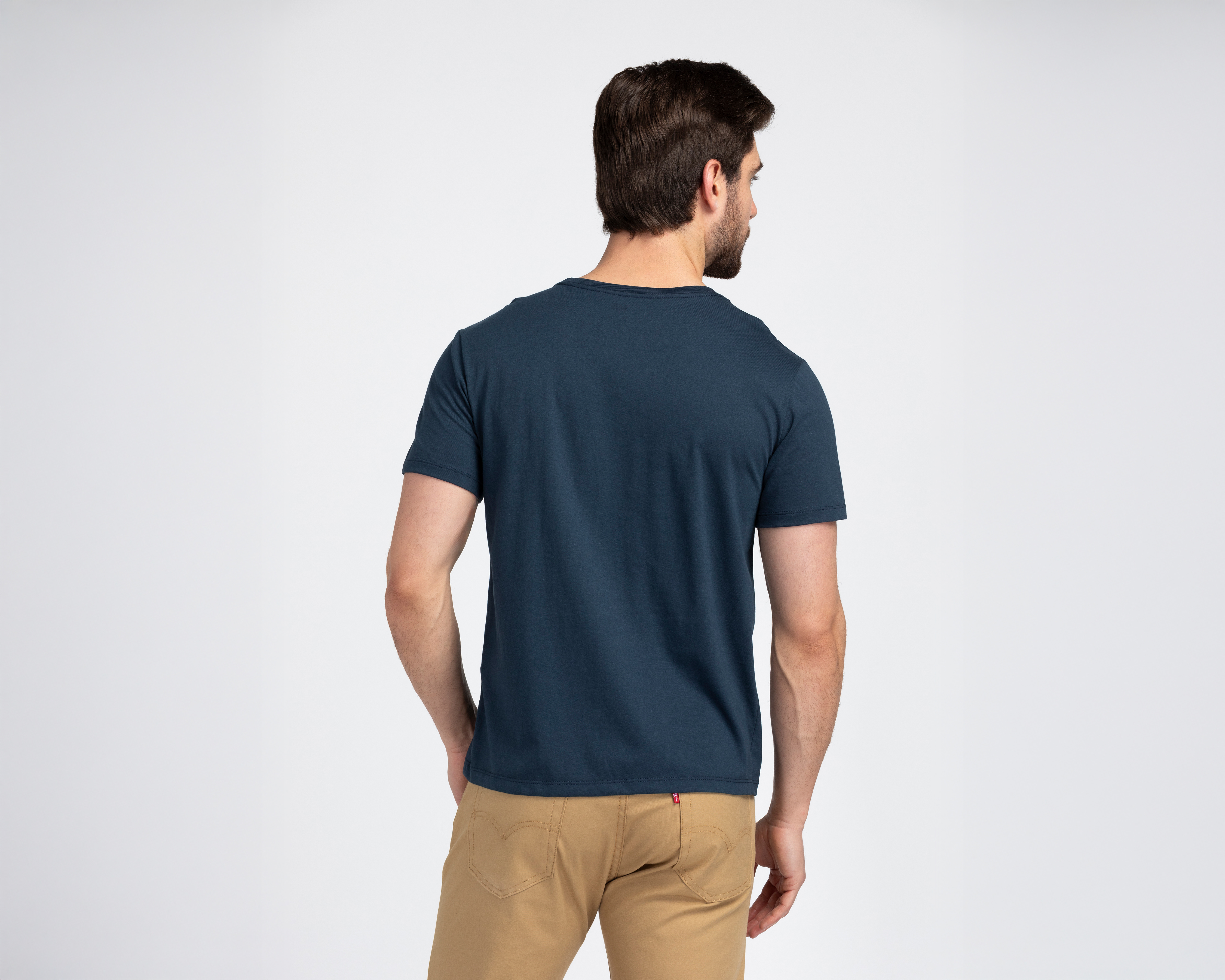 Foto 3 pulgar | Foto 2 | Playera de Cuello Redondo Azul Levi's para Hombre