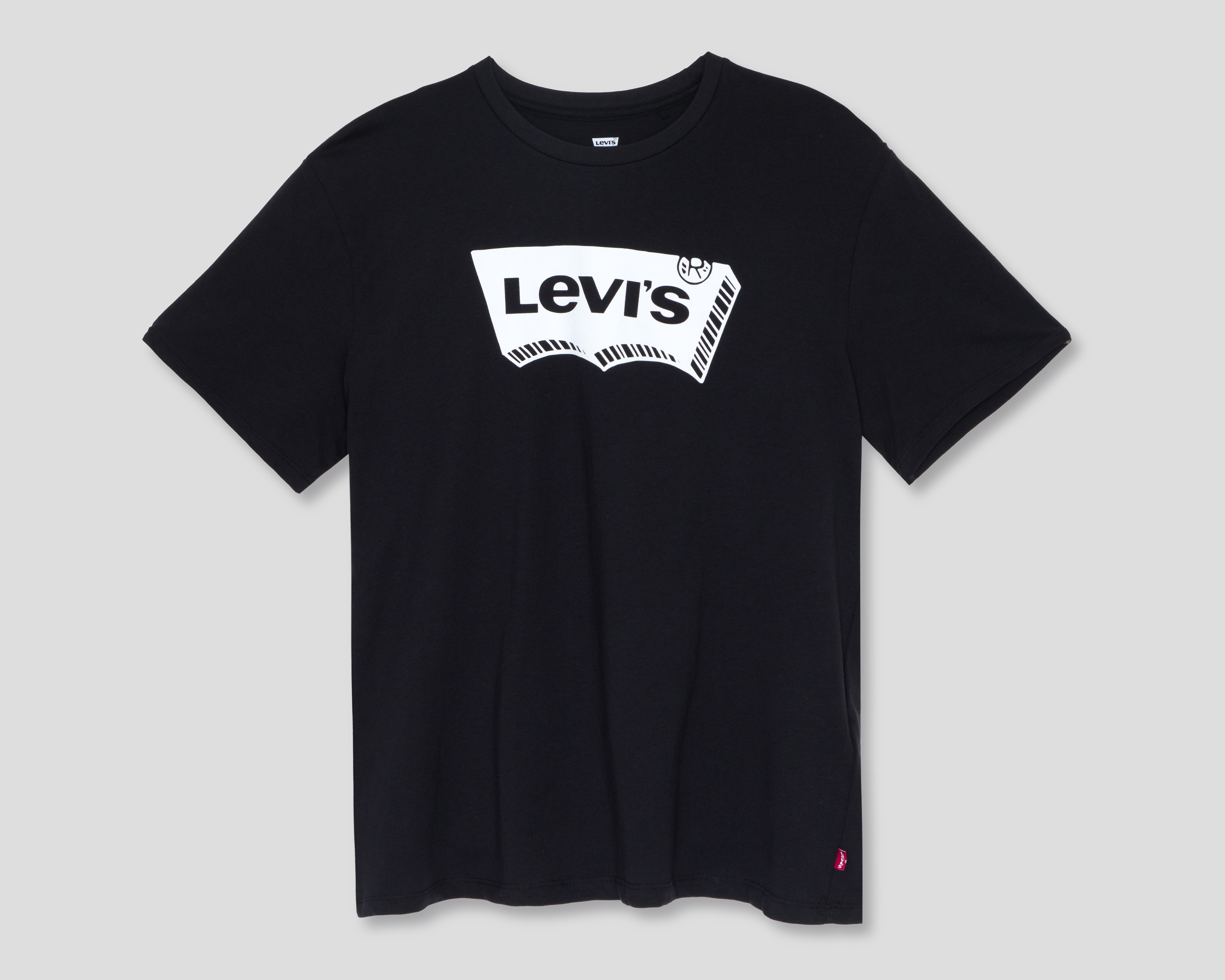 Playera de Cuello Redondo de Algodón Levi's Negro para Hombre