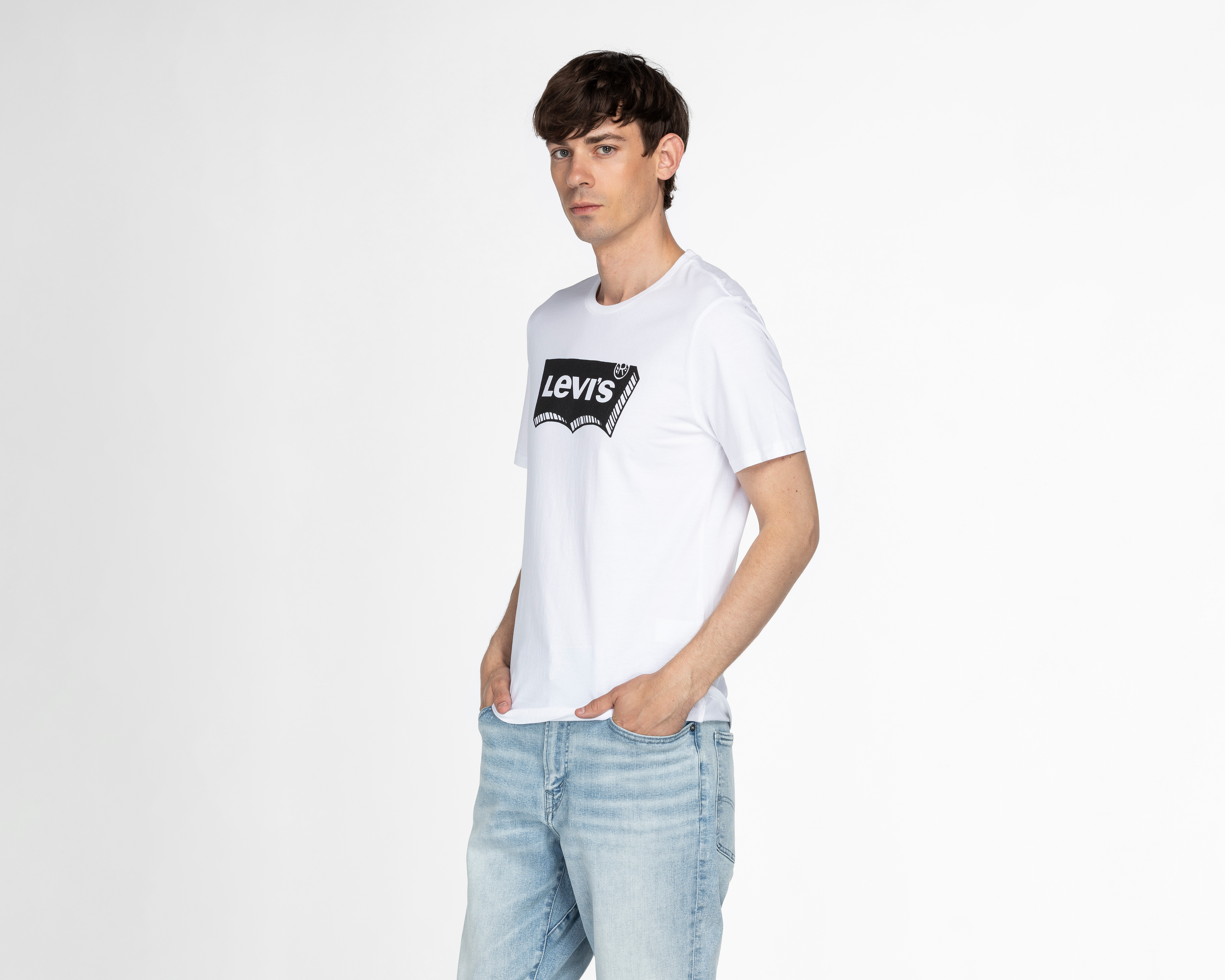 Playera Cuello Redondo Levi's Blanca para Hombre